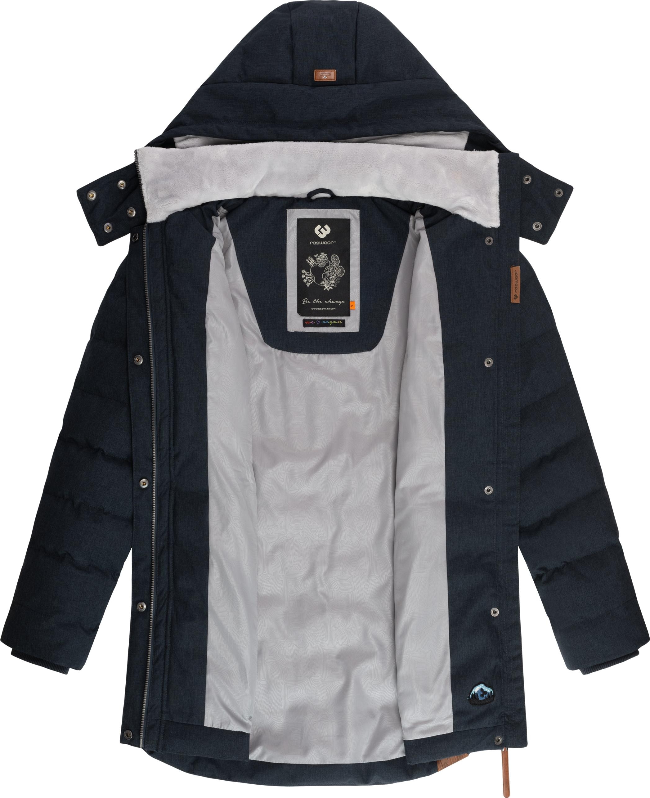 Ragwear Winterjacke »Ashanta Block«, mit Kapuze, Wasserdichter gesteppter Winterparka mit gefütterter Kapuze