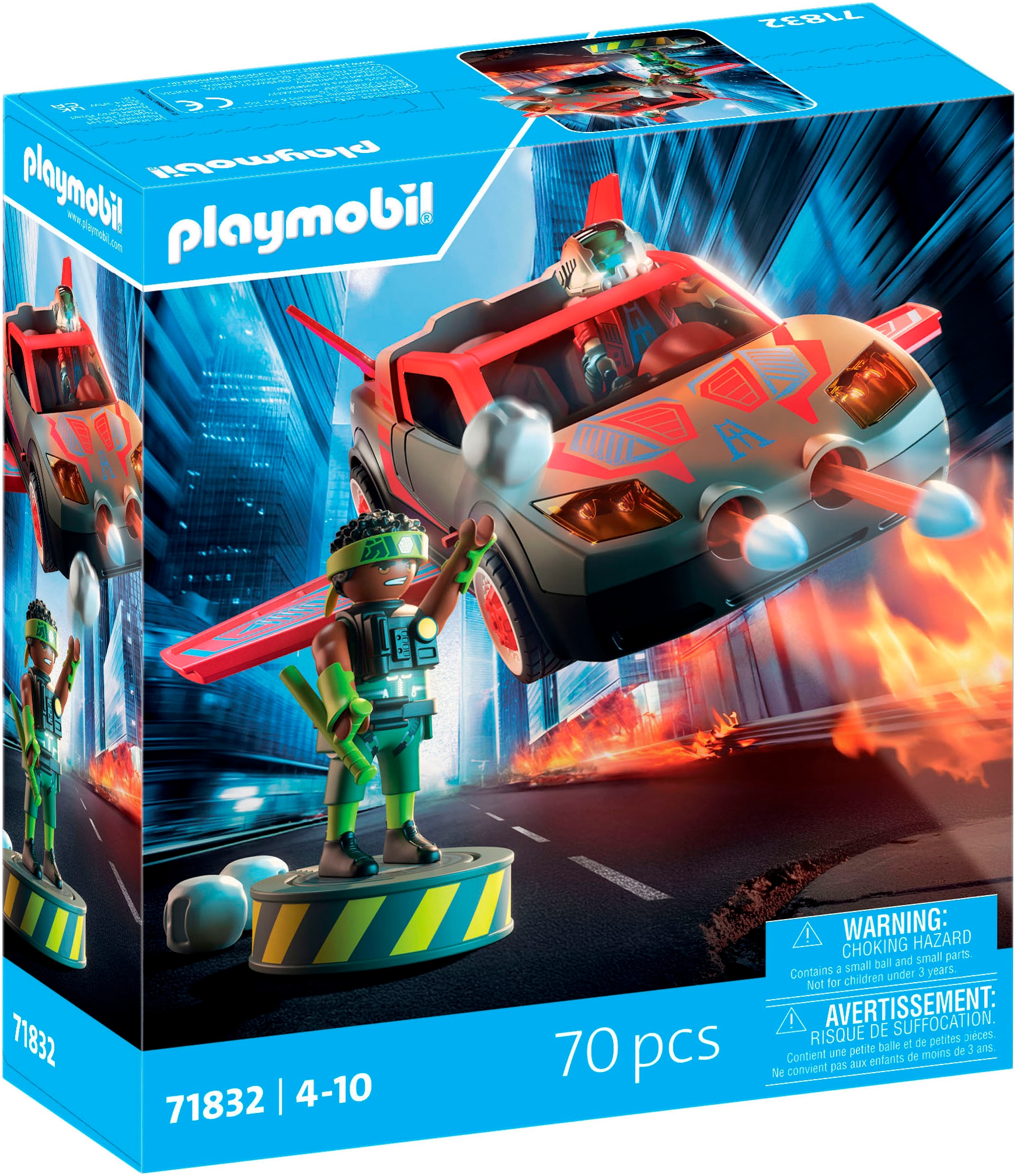 Playmobil® Konstruktions-Spielset »Helden-Multifunktionsfahrzeug (71832), Heroes«, (70 St.), Made in Europe