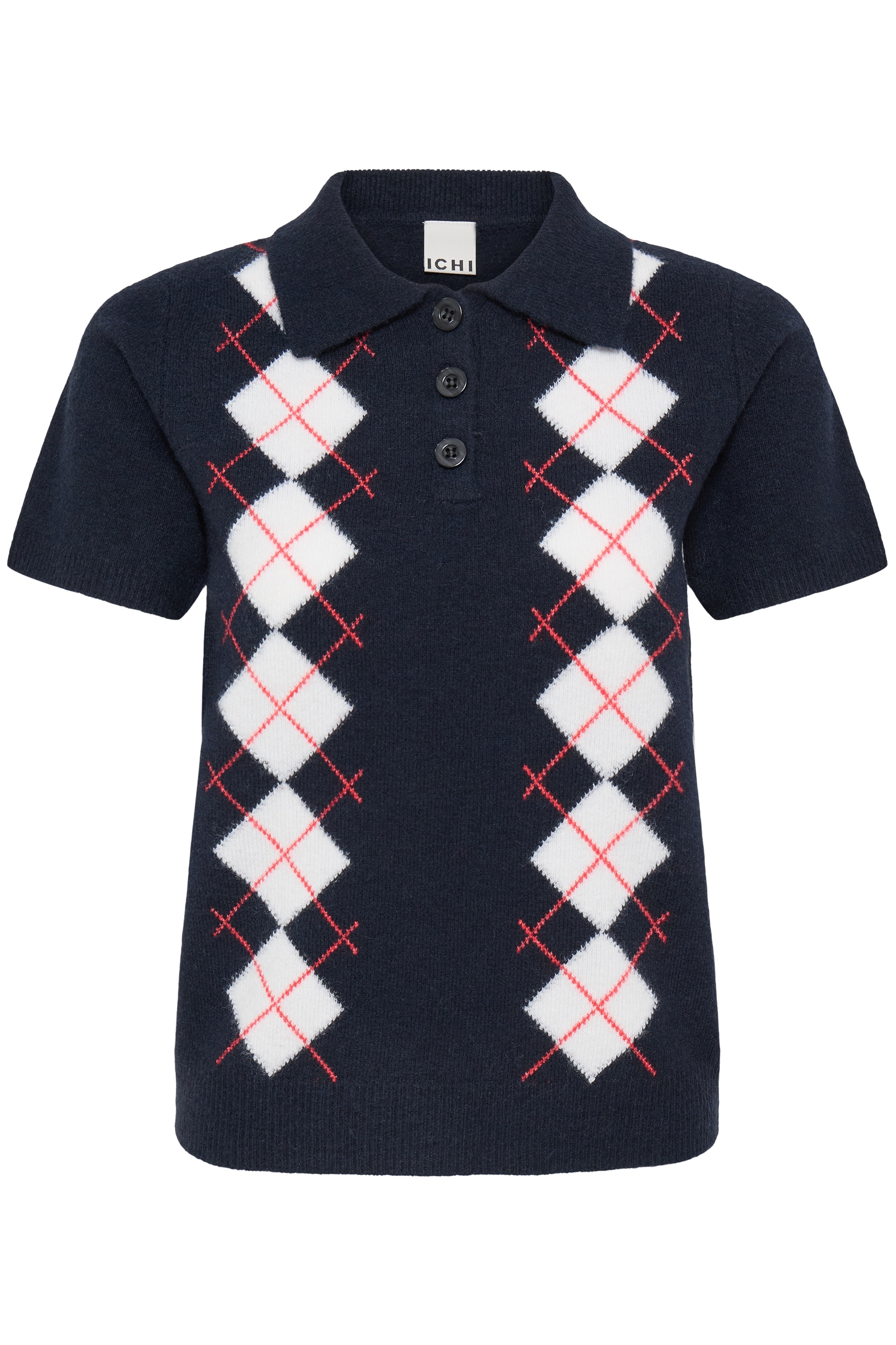 Ichi Kurzarmpullover "Damen Kurzarm-Bluse IHDASILA"