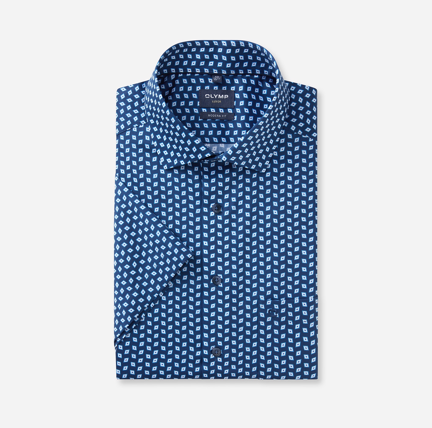 OLYMP Kurzarmhemd "Luxor modern fit", mit modernen Print günstig online kaufen