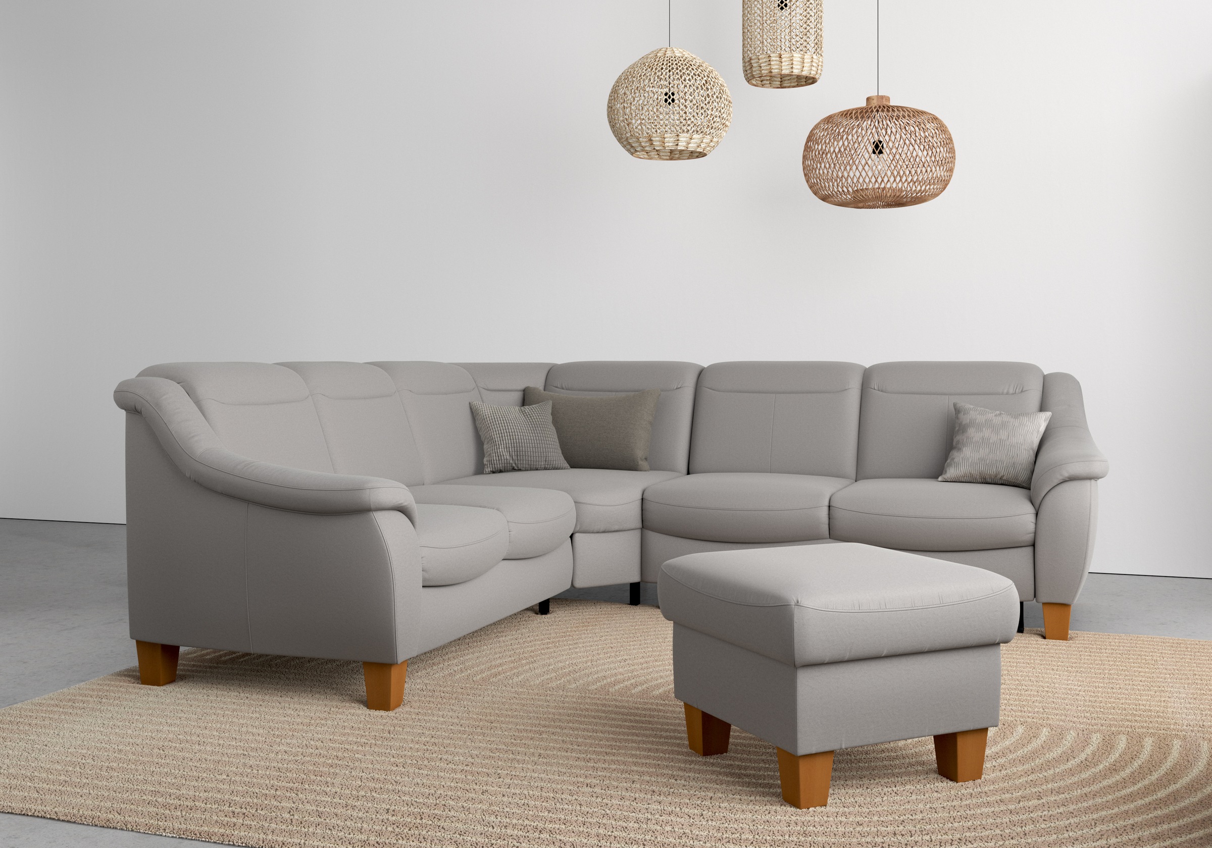 Home affaire Ecksofa »Caldera L-Form«, Federkern, wahlweise mit Kopfteilverstellung, Bettfunktion, Bettkasten