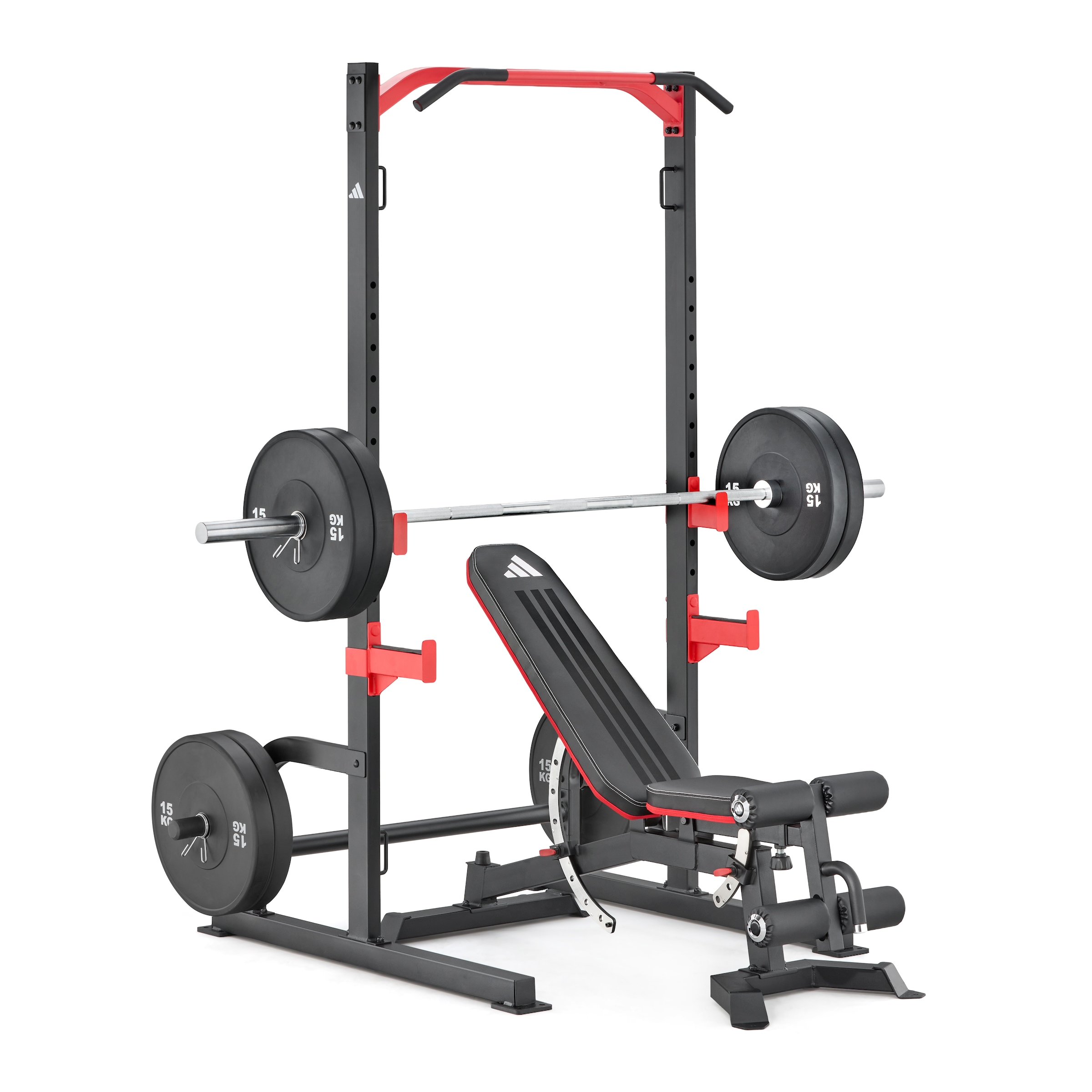adidas Performance Power Rack "adidas Power Rack" Stabiles Power Rack mit Klimmzugstange, Band-Ankern und Scheibenablage