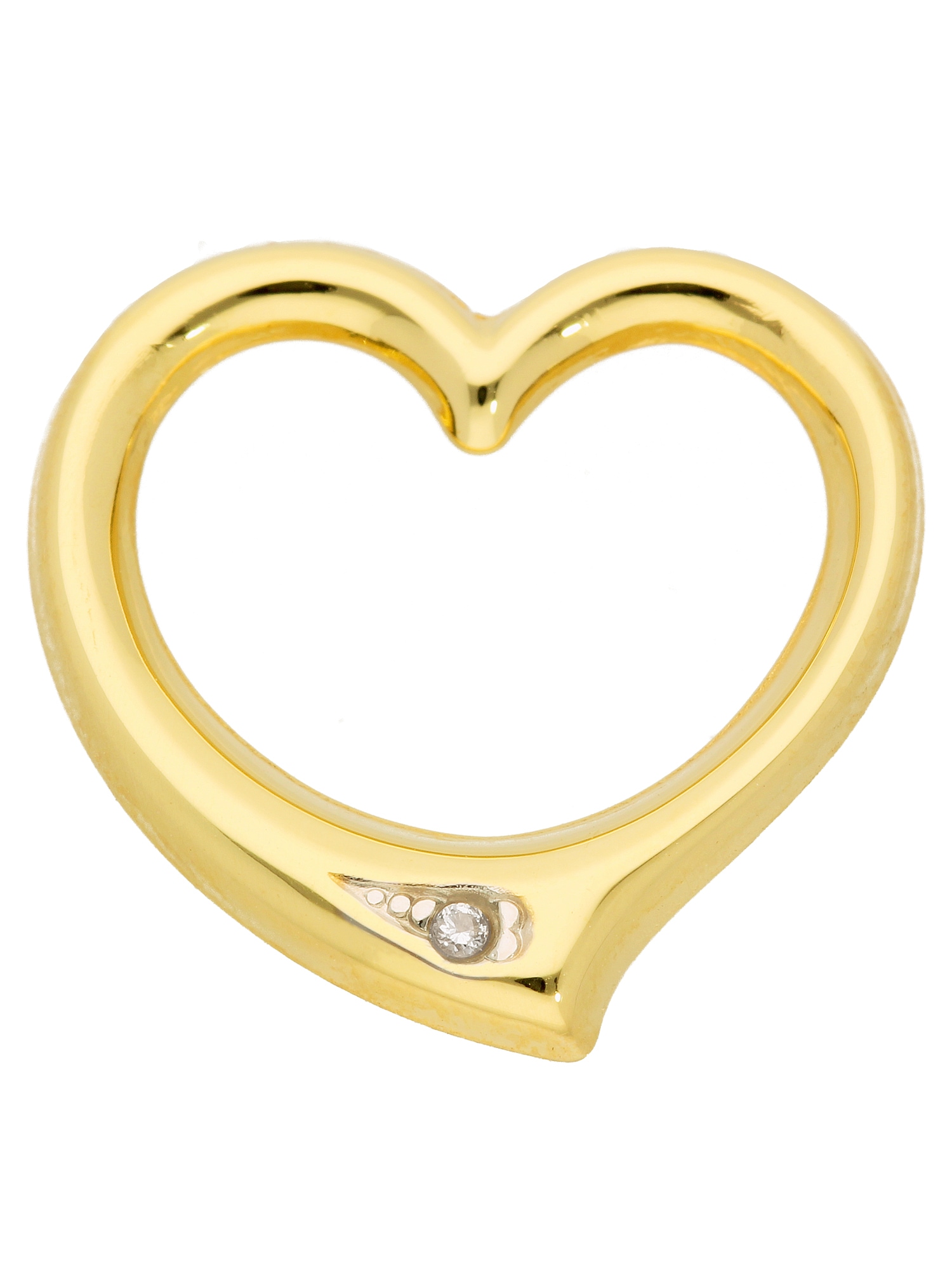 Adelia´s Kettenanhänger »585 Gold Anhänger Swingheart«, mit Diamant Goldschmuck für Damen