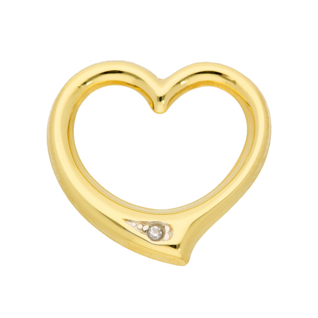 Adelia´s Kettenanhänger »333 Gold Anhänger Swingheart mit Diamant«
