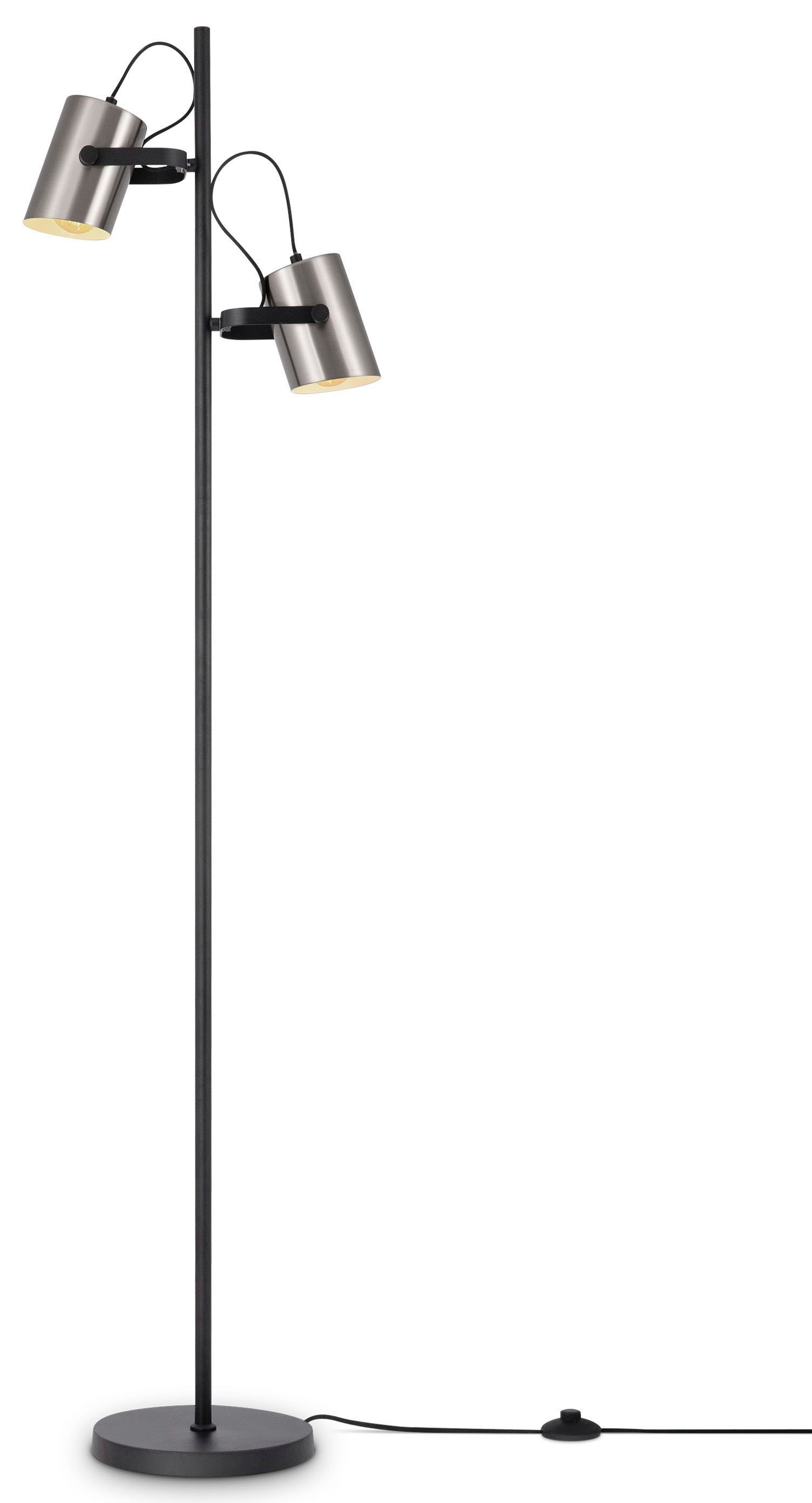Paco Home Stehlampe »KARL«, 2 flammig, Leuchtmittel E27 | ohne Leuchtmittel, mit kompatiblen Dimmer und Leuchtmittel
