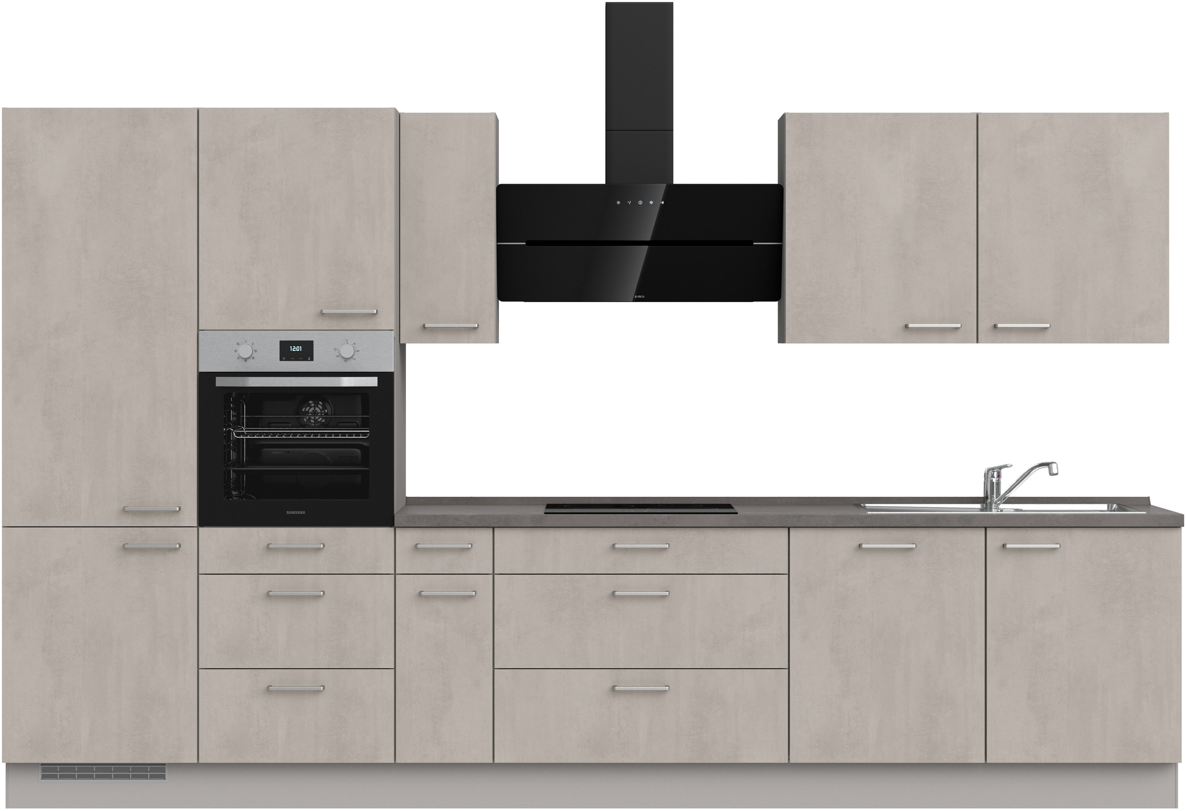 nobilia 1100000002199 ""Riva II", NEU: individuell anpassbar mit gratis Profi-Beratung" vormontiert, Breite 360 cm, Ausrichtung wählbar, wahlw. mit E-Geräten
