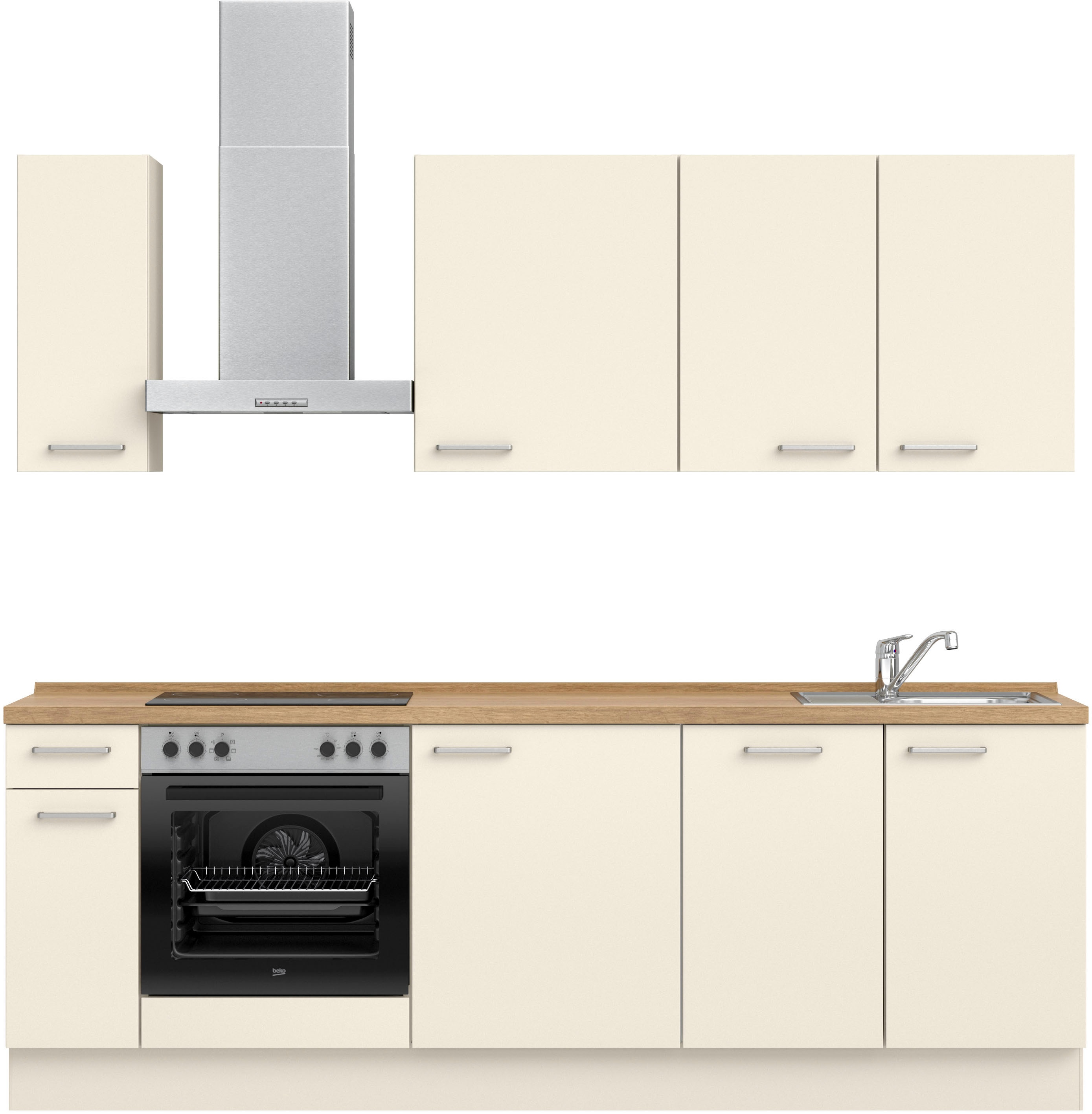 nobilia ""Touch I", NEU: individuell anpassbar mit gratis Profi-Beratung" vormontiert, Breite 240 cm, Ausrichtung wählbar, wahlw. mit E-Geräten