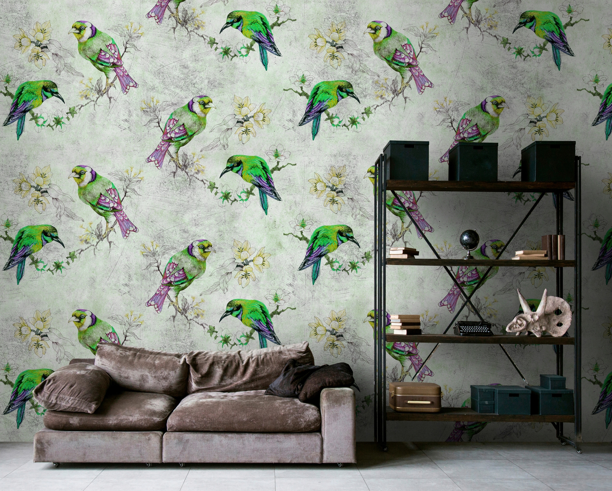 living walls Fototapete »Walls by Patel Love Birds 2«, Vlies, Wand, Schräge