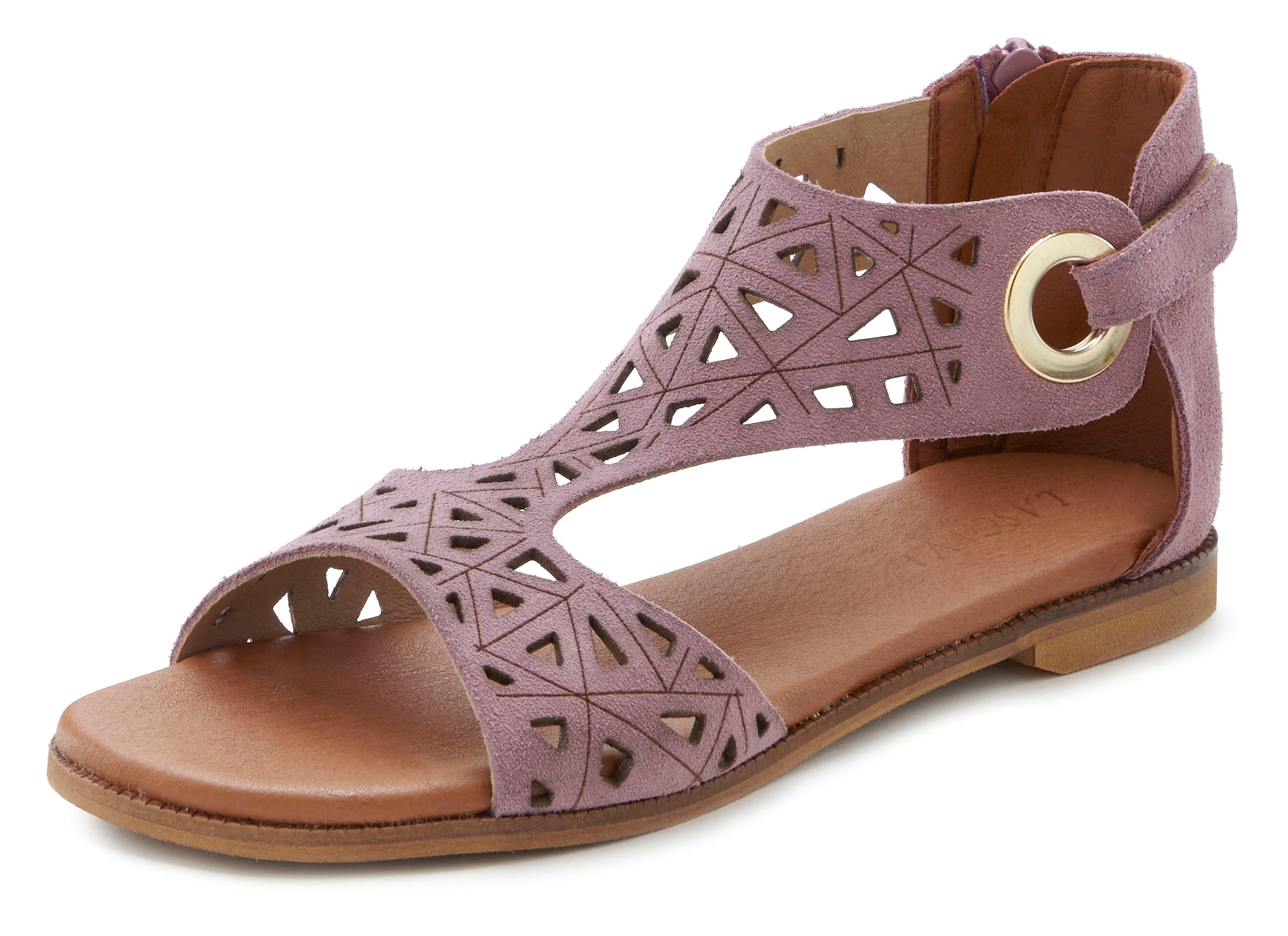 LASCANA Sandale »Sommerschuh«, Sandalette, Sommerschuh aus hochwertigem Leder mit Cut-Outs