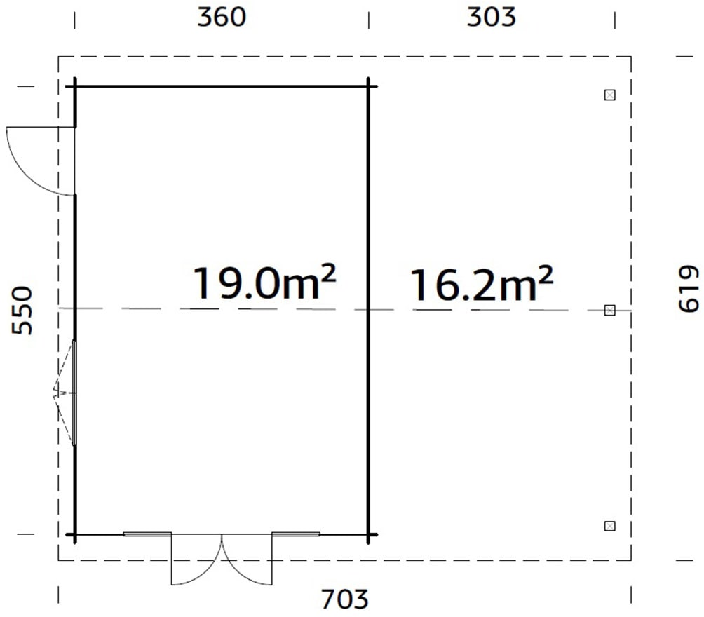 Palmako Gartenhaus »Irene« verschiedene Farben