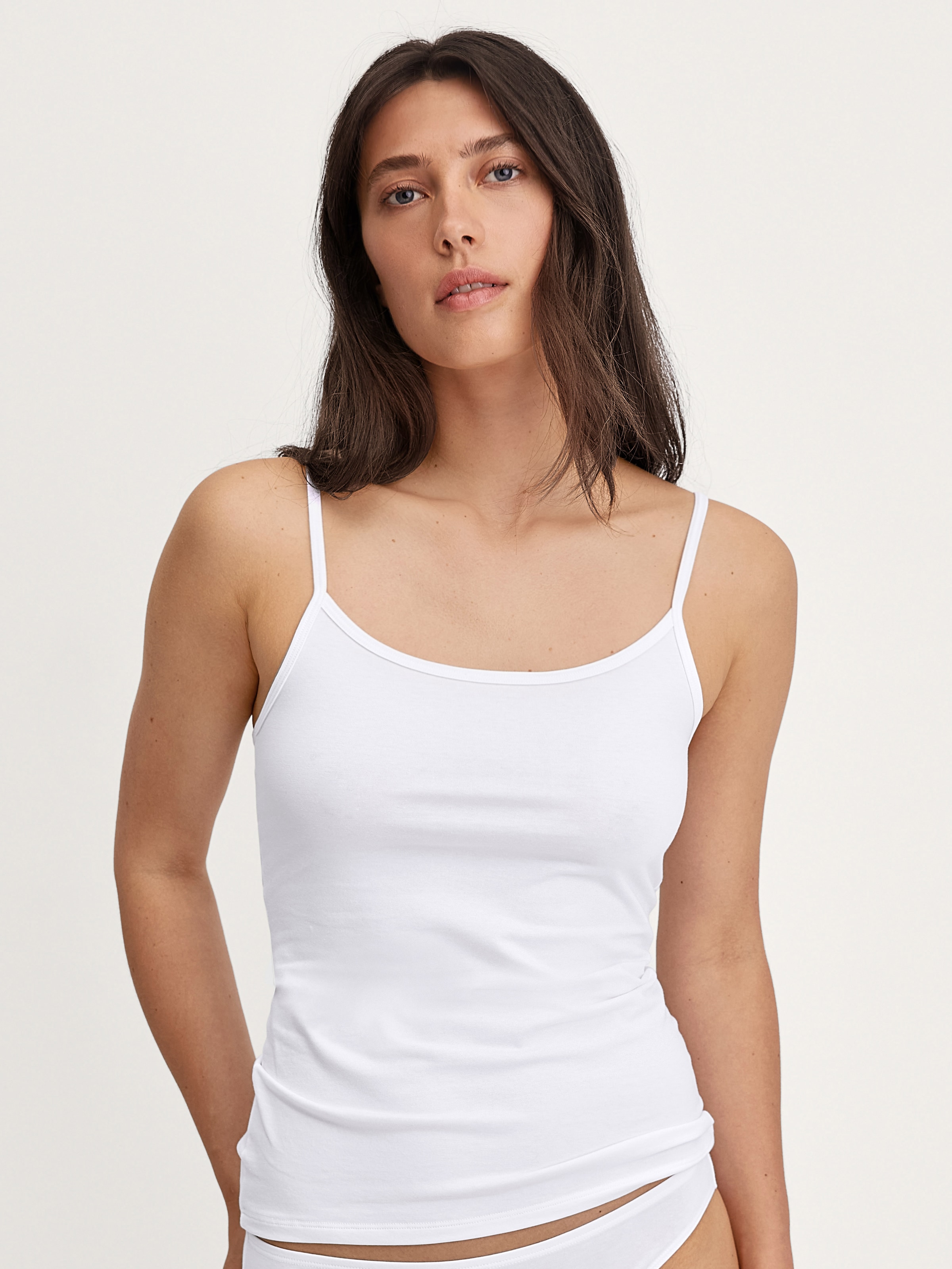 CALIDA Spaghettitop "Essential Cotton", tiefer Ausschnitt, Single Jersey Qu günstig online kaufen