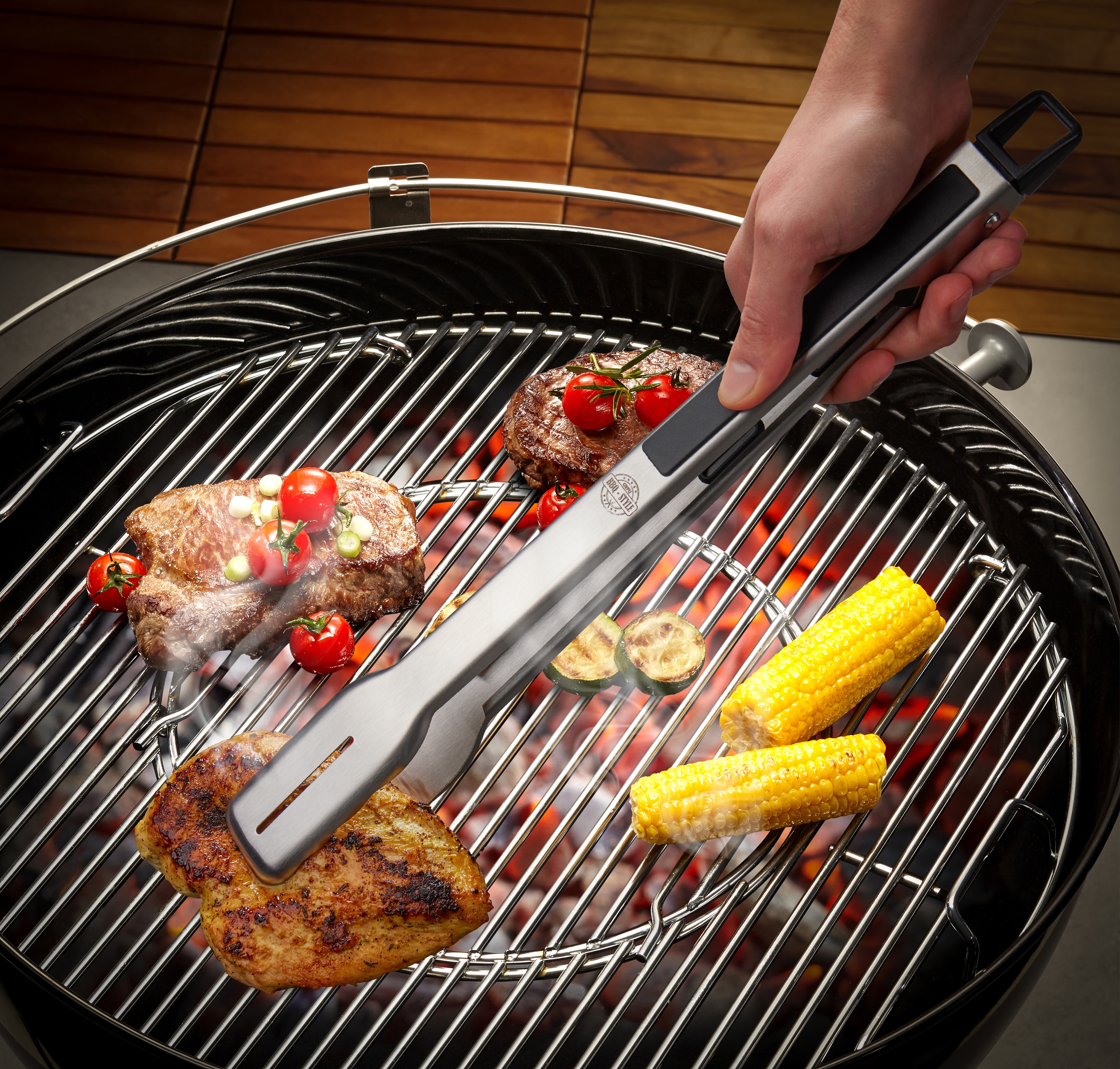 GEFU Grillzange "BBQ" Verriegelungsmechanismus mit integrierter Öse zum Auf günstig online kaufen