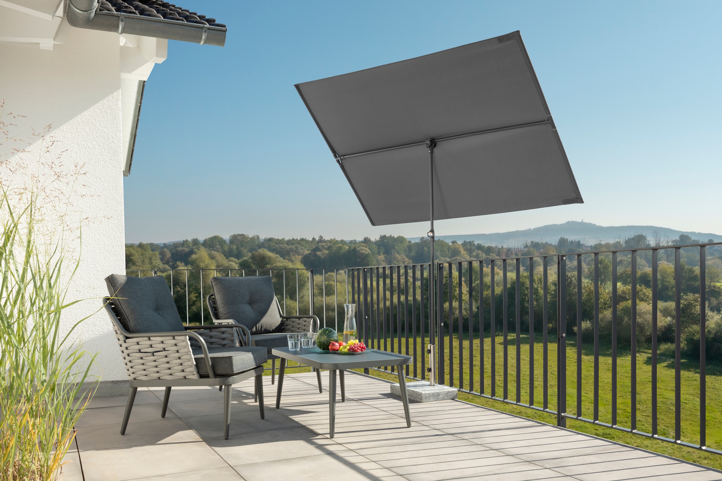 Schneider Balkonschirm 'Avellino' drehbar/neigbar 180 x 130 cm