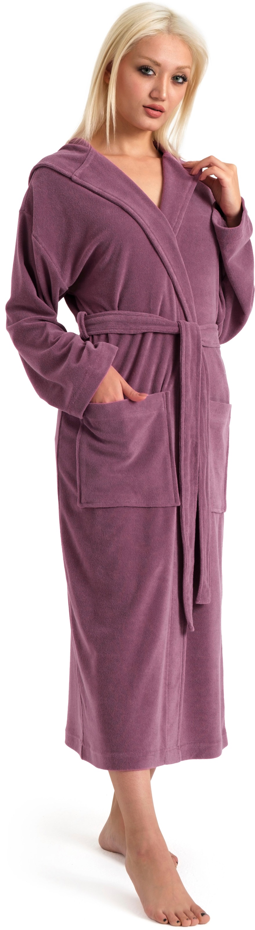 OTTO home Damenbademantel "Jule, ideal für Sauna & Spa, Hotelbademantel, Mo günstig online kaufen