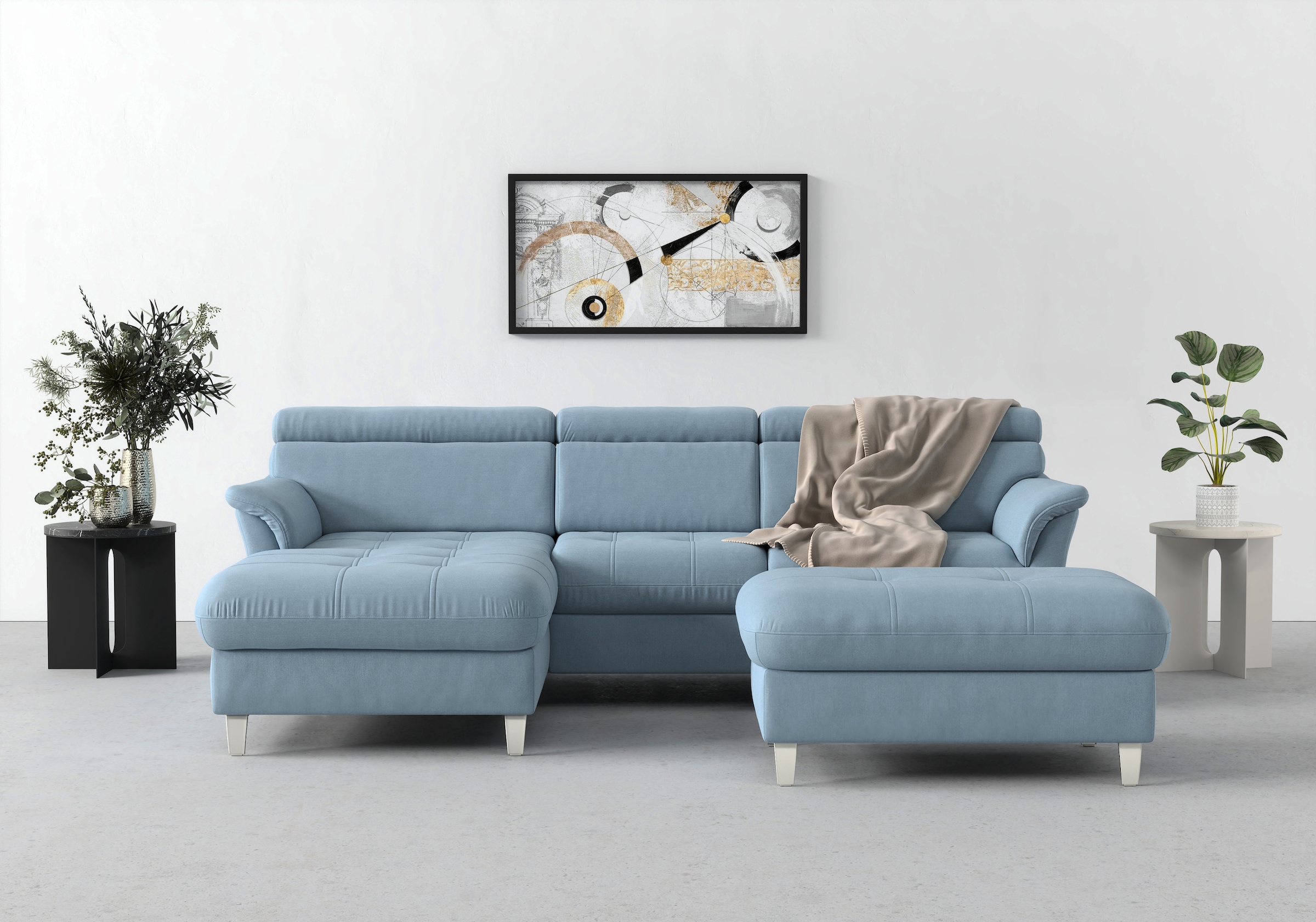 sit&more Ecksofa "Marano L-Form" inklusive Kopfteilverstellung, optional Schlaffunktion & Bettkasten