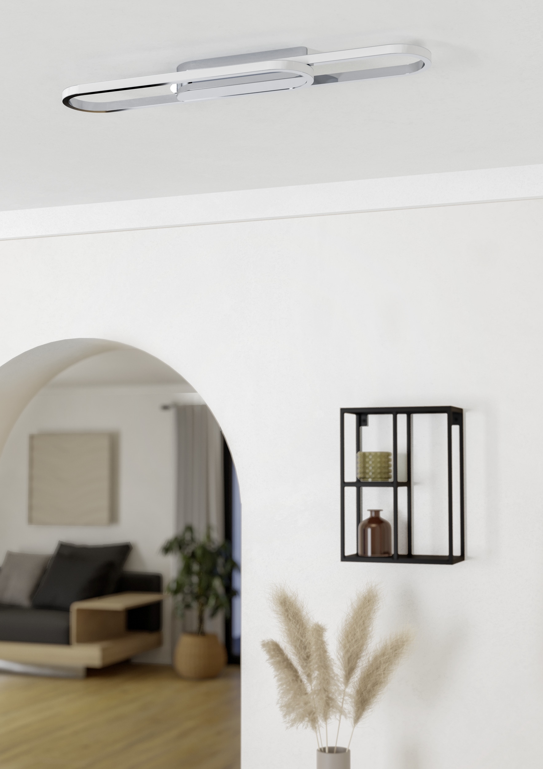 EGLO LED Deckenleuchte »CONIVARENA Deckenlampe - Stahl, Alu - LED - 20W - IP20« LED-Modul 1 Stk. Kaltweiß | Neutralweiß | Warmweiß Wohzimmerlampe, Esszimmerlampe, Flur, Schlafzimmer, L69 x B17 x H5,5cm