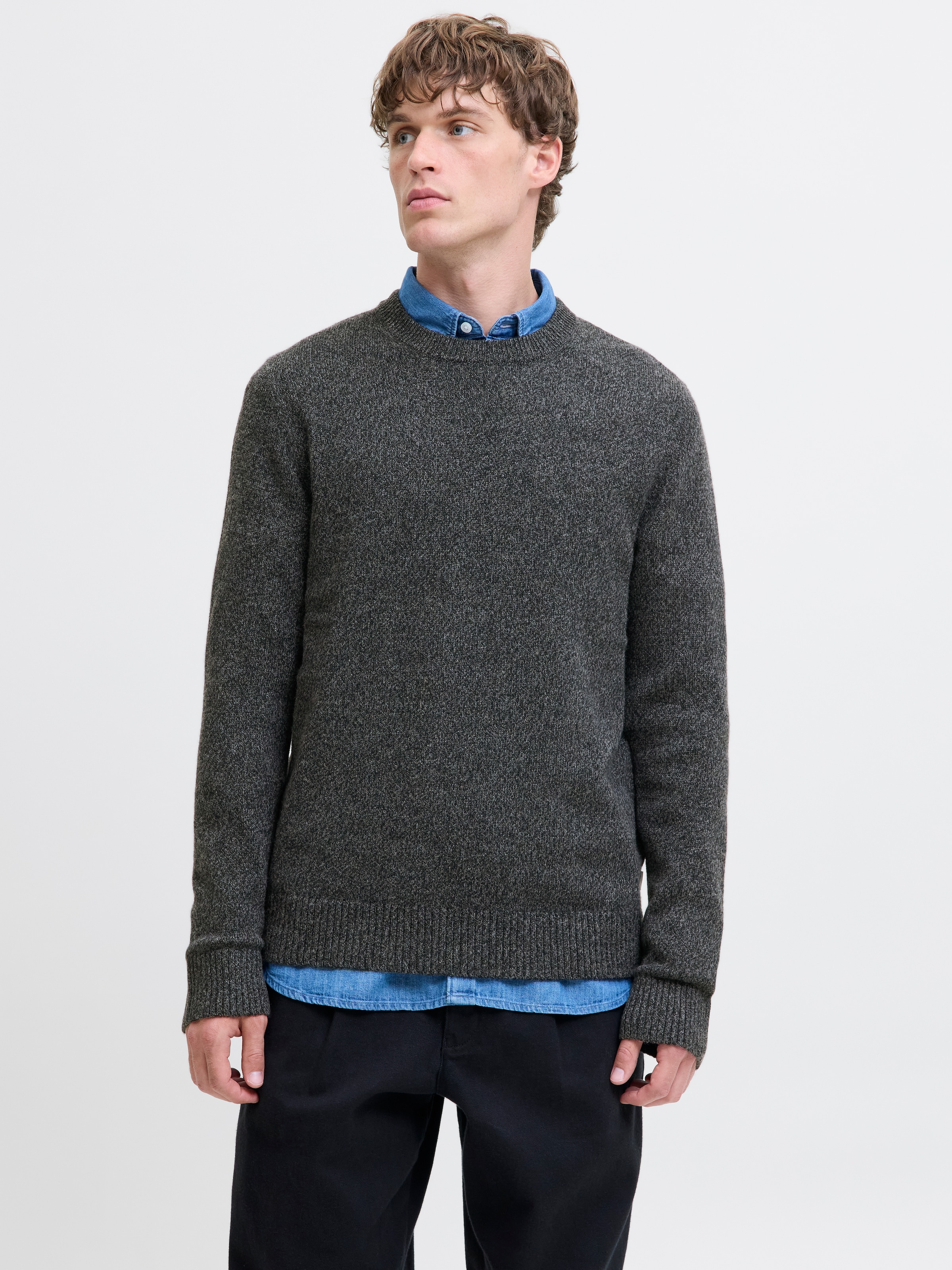 Jack & Jones Rundhalspullover "JPRBLULAMBSWOOL KNIT CREW NECK" günstig online kaufen