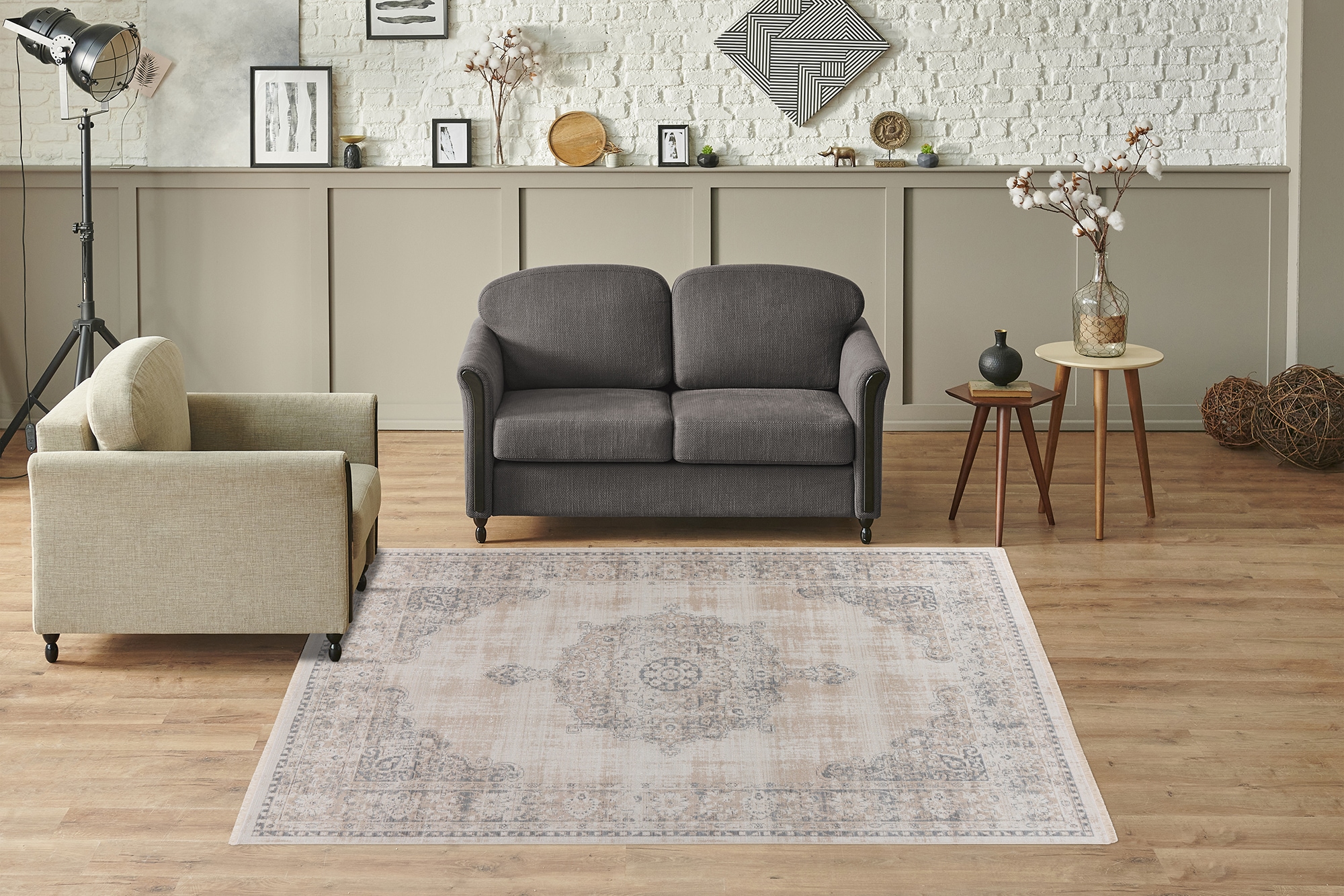 Kayoom Teppich »Milan 125«, rechteckig, 5 mm Höhe, ca. 436.800 Points/qm, Kurzflorteppich, weiche Haptik, hochwertig