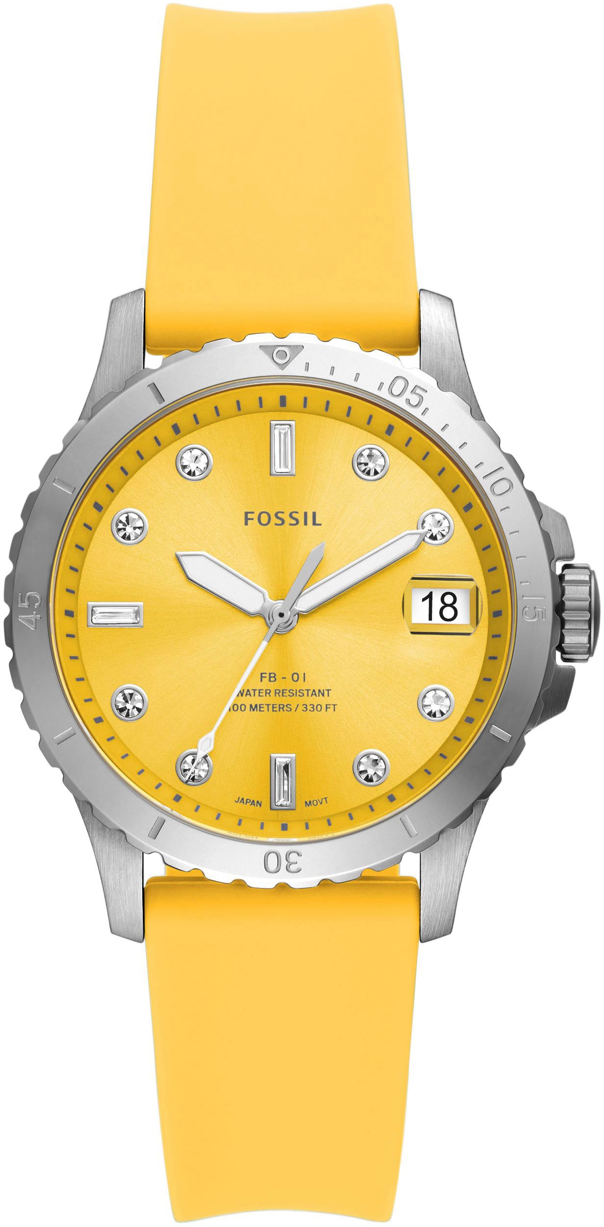 Fossil Quarzuhr »FB-01, ES5289«, Armbanduhr, Damenuhr, Datum, analog