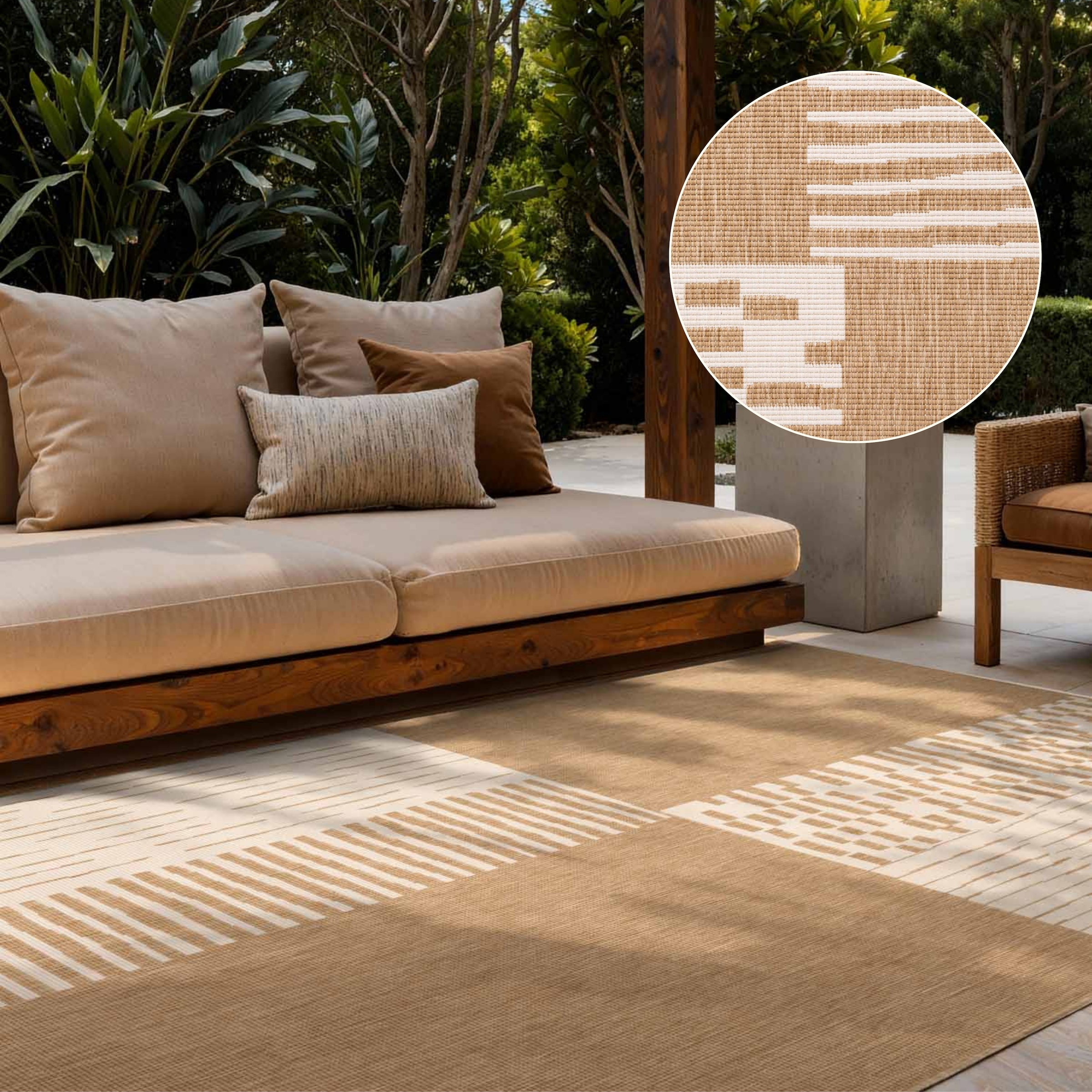 Ted Baker Teppich "Acacia, Wendeteppich" rechteckig 8 mm Höhe Designteppich, Wetterfest, Pflegeleicht, Modern, Wohnzimmer, Terrasse