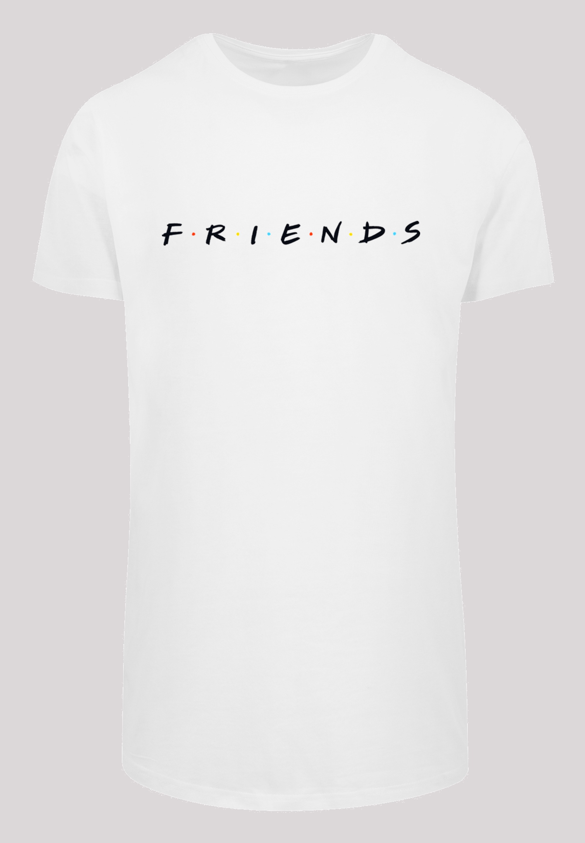 F4NT4STIC Kurzarmshirt "F4NT4STIC Herren Friends Text Logo -WHT with Shaped günstig online kaufen