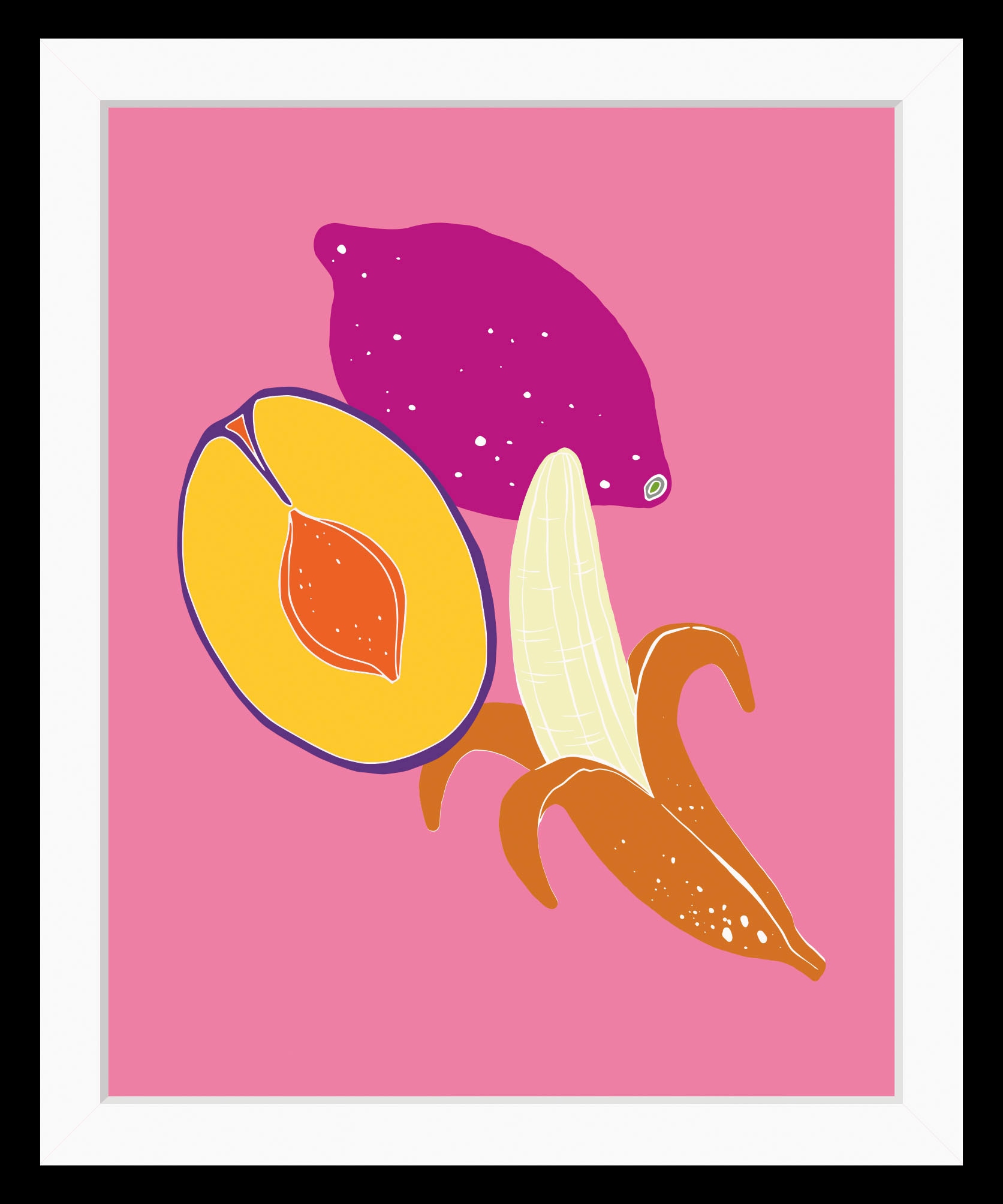 queence Bild »Conchita«, Obst-Obst Bilder-Lebensmittel-Essen-Kunst-Figuren, (1 St.), HD Premium Poster-Druck inkl. Holzrahmen