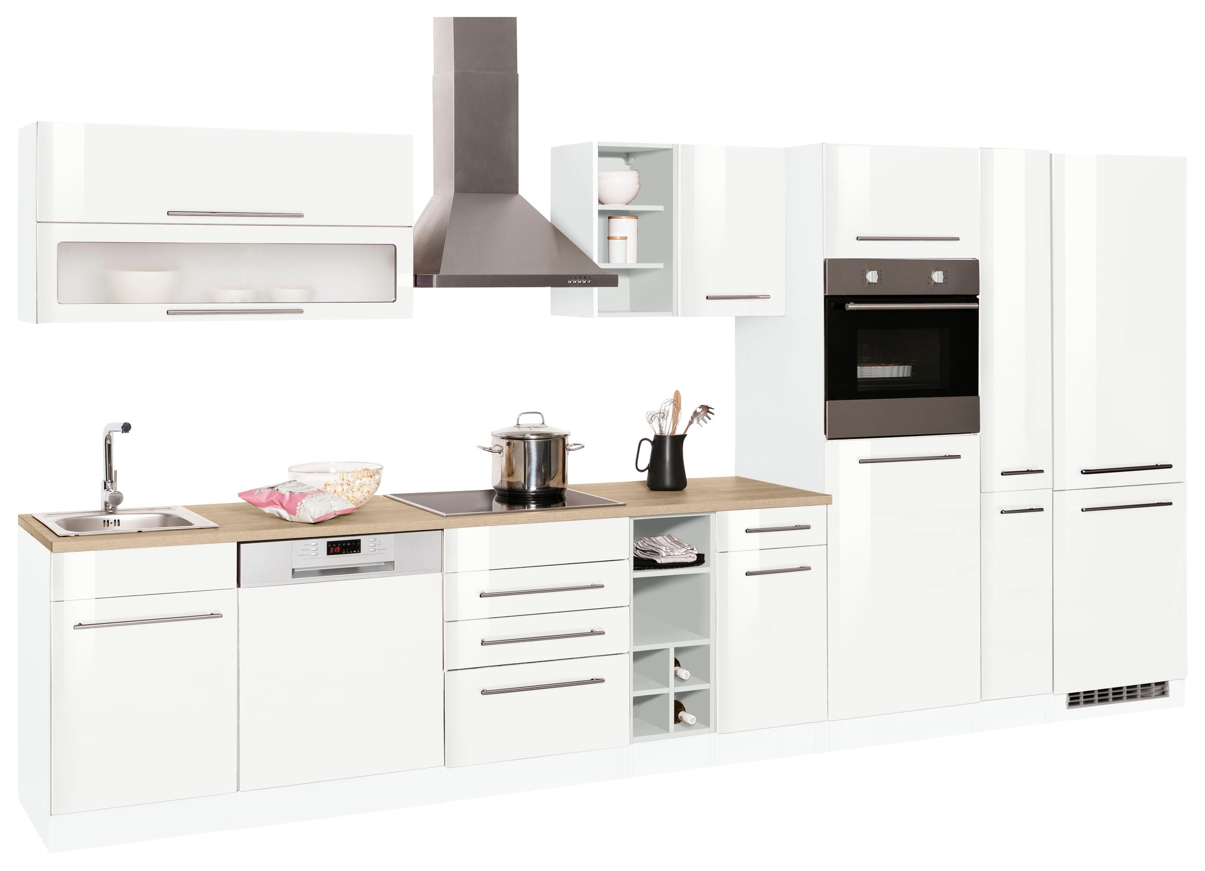 KOCHSTATION Küchenzeile »KS-Eton«, ohne E-Geräte, Breite 390 cm