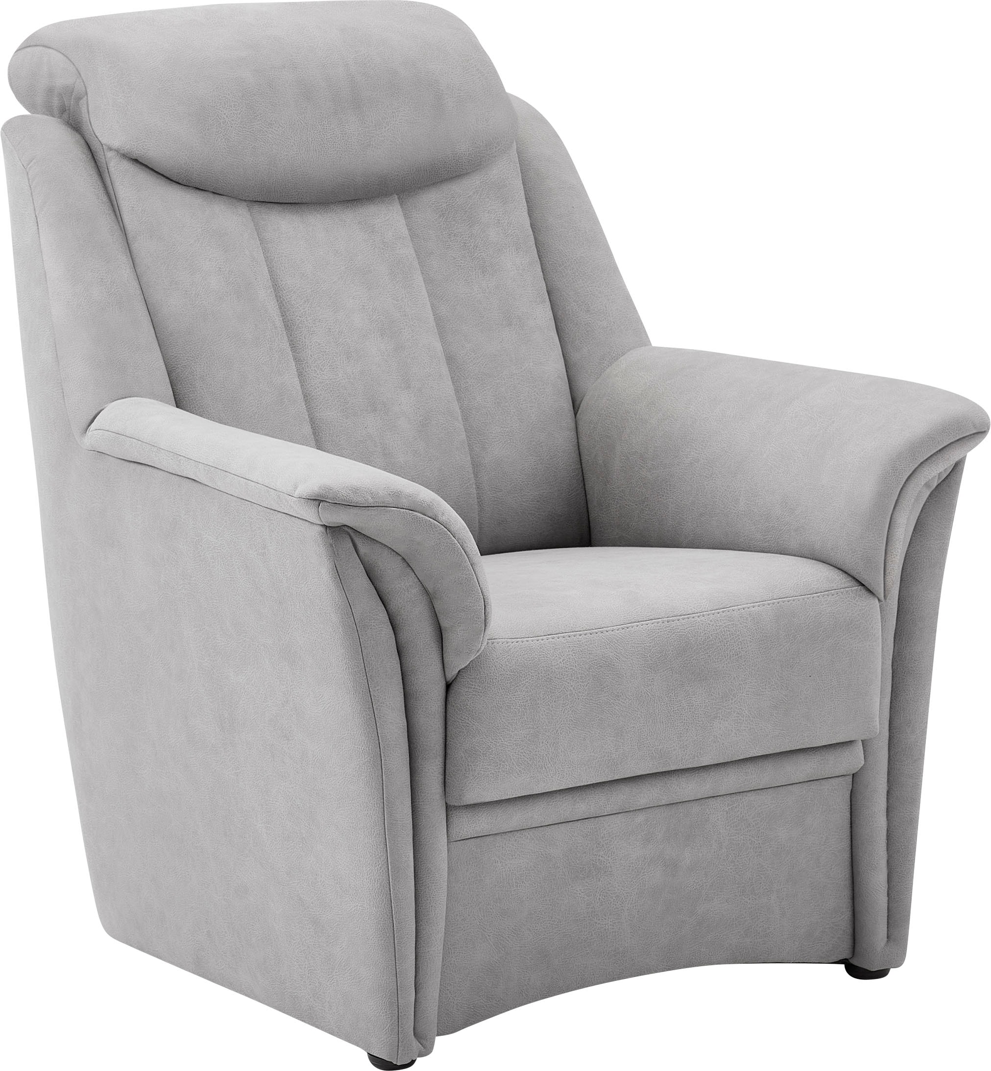 VILLA BECK Polstergarnitur »Lugano«, (Set, 3 tlg.), Kopfteilverstellung, in Sitzhöhe 49 cm, 3-Sitzer und 2x Sessel