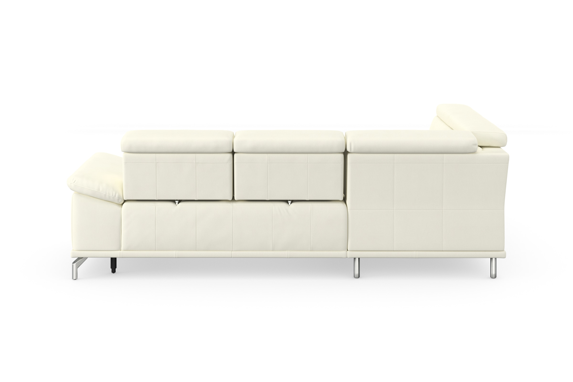 sit&more Ecksofa »Cabrio L-Form, mit Sitztiefenverstellung, Arm- und Kopfteilverstellung«, 3 Nierenkissen, Federkern, optional Bettfunktion und Stauraum