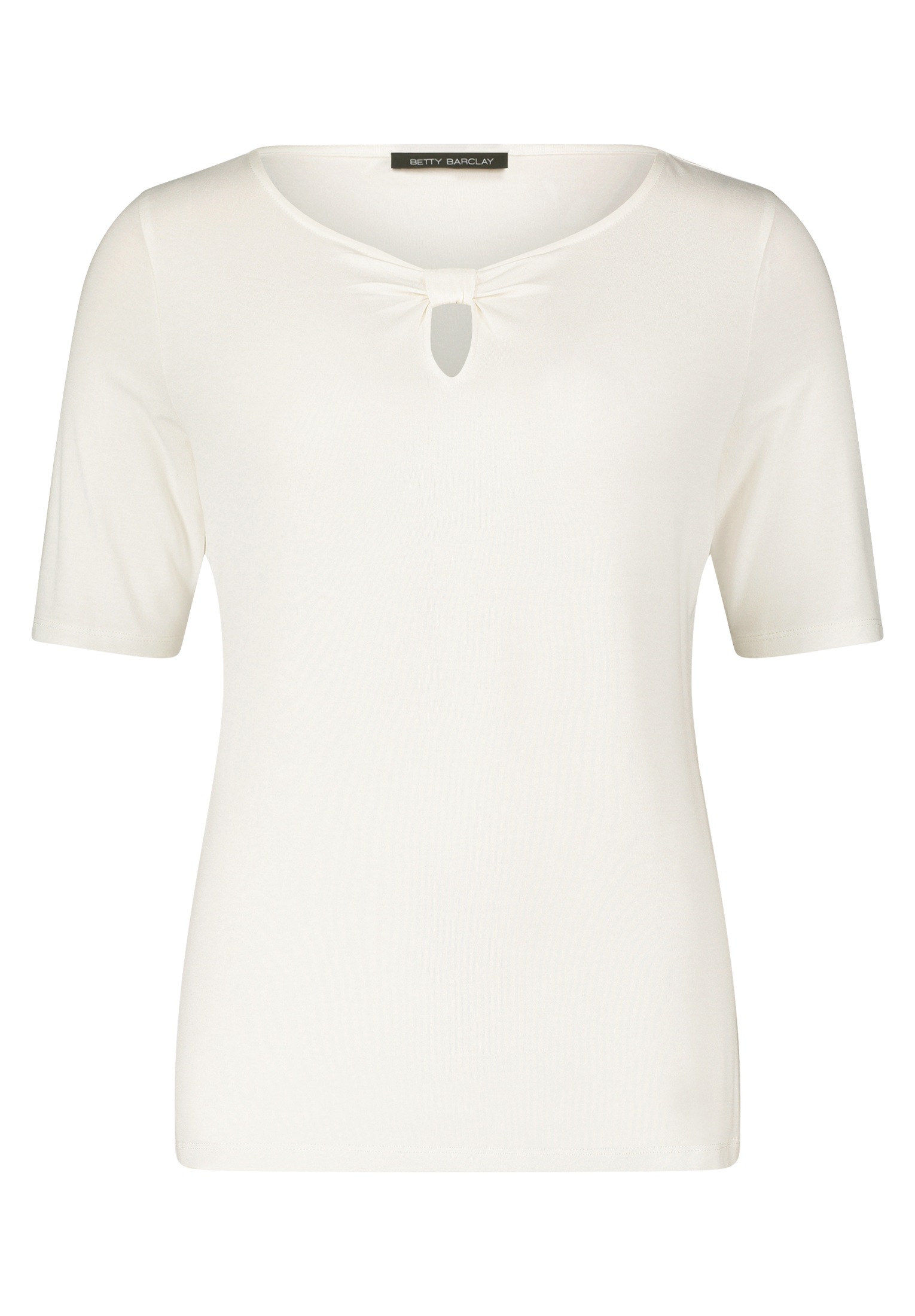 Betty Barclay Kurzarmshirt »Betty Barclay Basic Shirt mit Schleifenknoten«, (1 tlg.), Schlitz