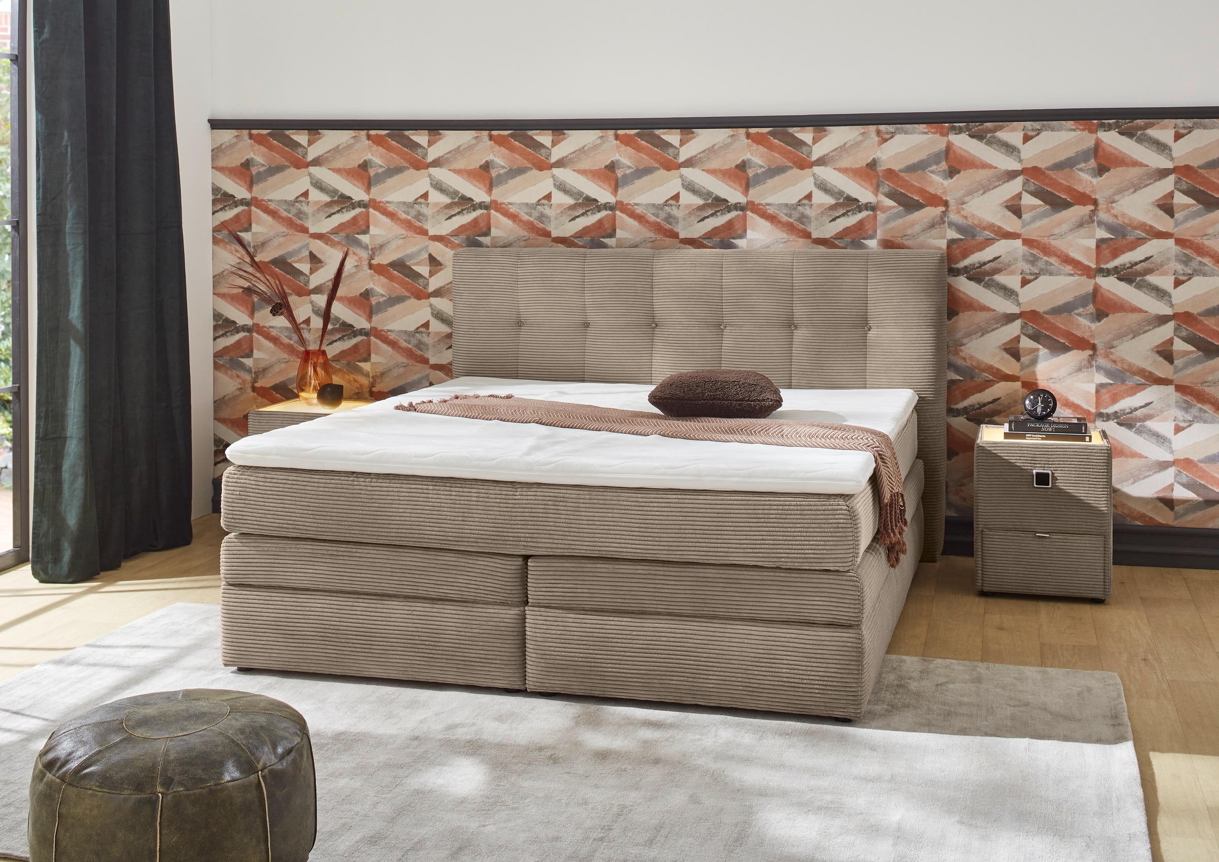 Jockenhöfer Gruppe Boxspringbett "Amy" mit Bettkasten und Kaltschaum-Topper günstig online kaufen