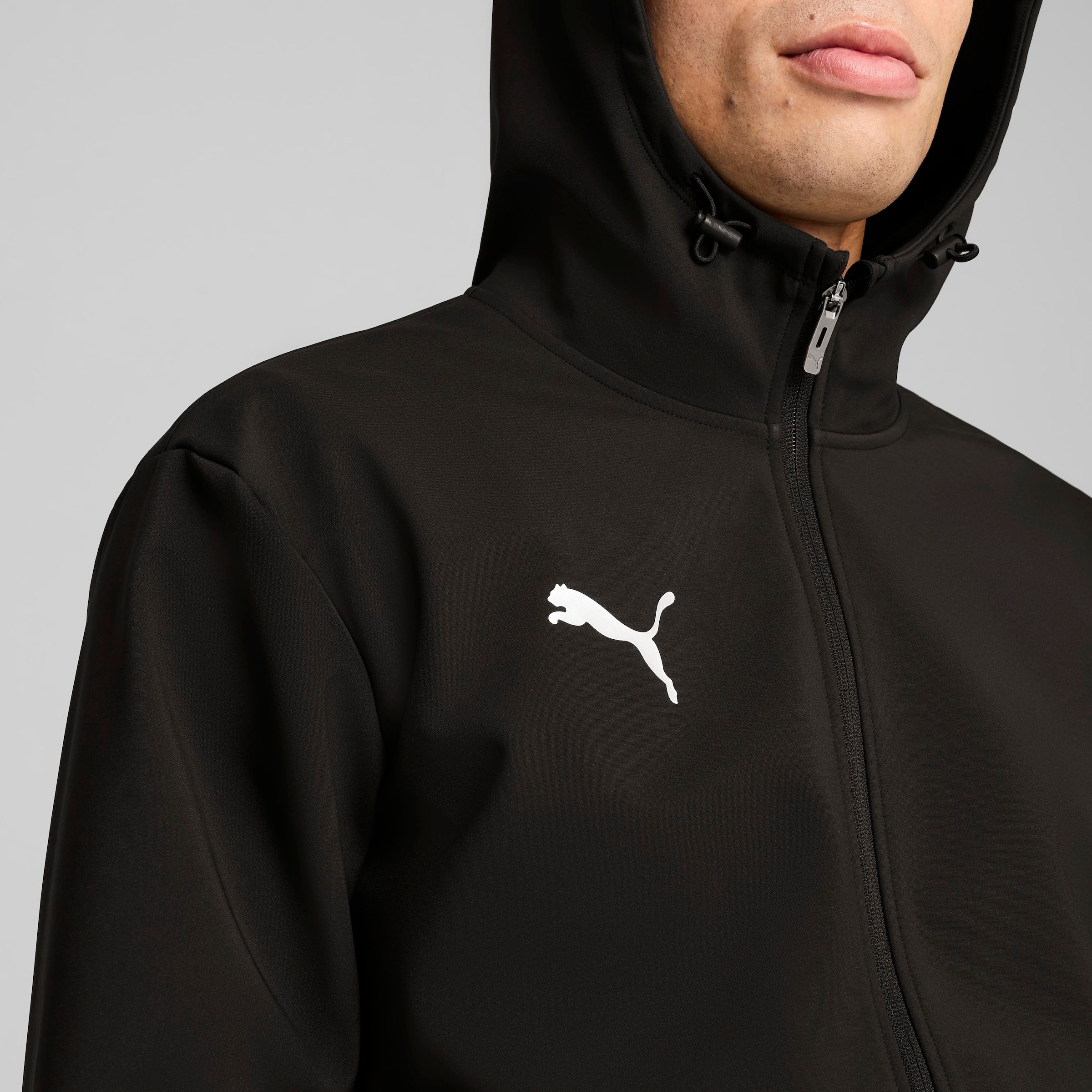 PUMA Softshelljacke »TEAMADDITIONS SOFTSHELL JACKET« mit Kapuze für Fußball und sportliche Aktivitäten, mit Kapuze