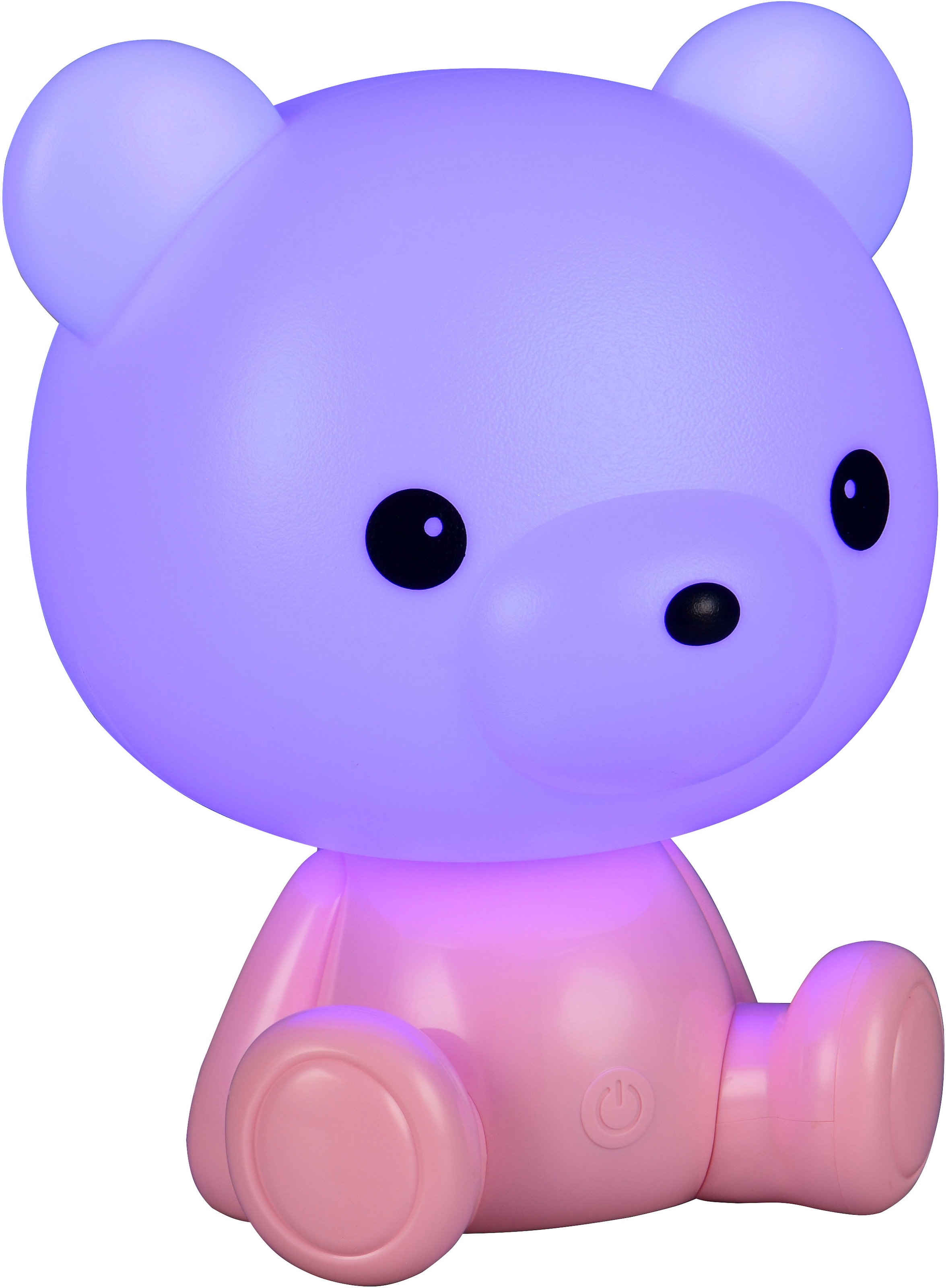 REALITY Leuchten LED Tischleuchte »CUTIE, Kinderzimmer Tischleuchte Nachttischleuchte Bären Optik, RGB«, 1 flammig, Leuchtmittel LED-Board | LED fest integriert, 0,3W 30 Lumen warmweiß 3000K, RGB Farbwechsel Modus, USB-Anschluss