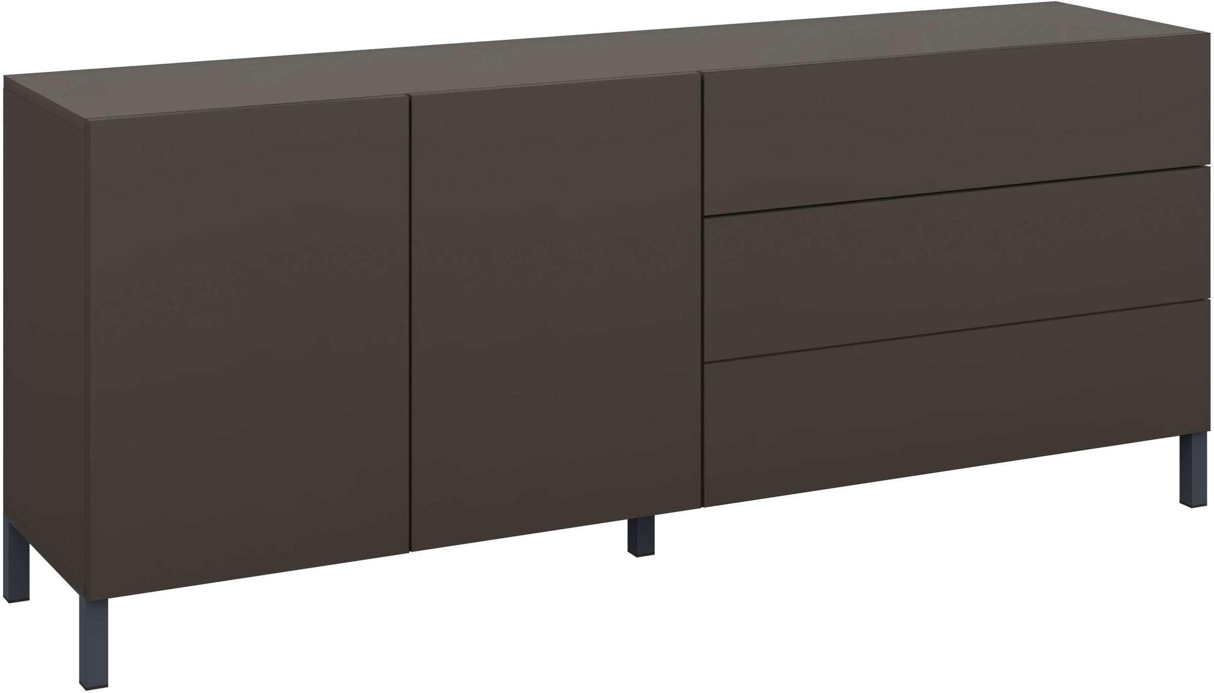 borchardt Möbel Sideboard, Metallfüße, grifflose Optik