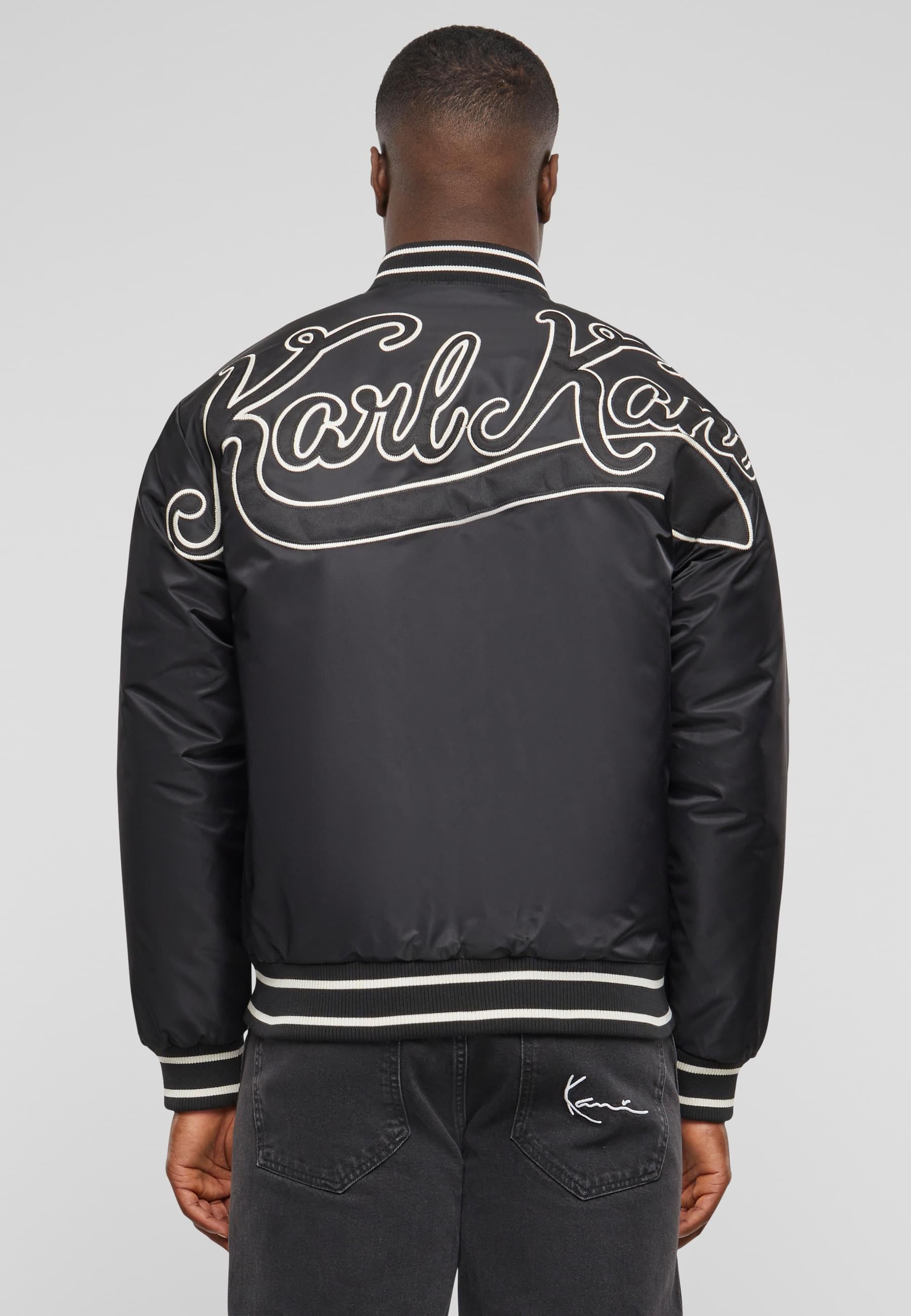 Karl Kani Allwetterjacke »Karl Kani Herren Karl Kani OG Diner Bowling Jacket«, (1 St.), ohne Kapuze