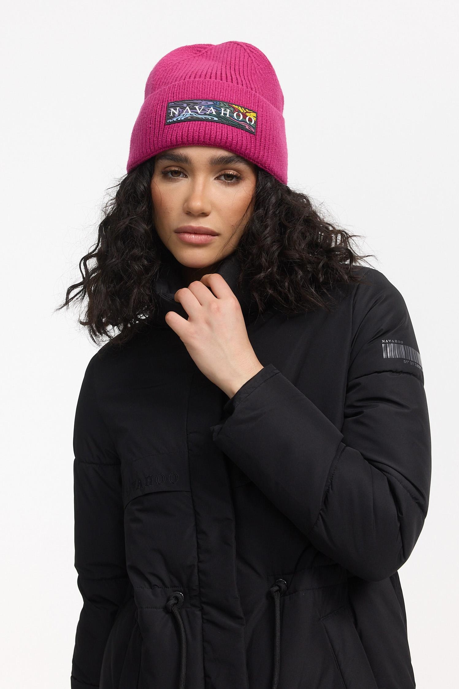 Navahoo Strickmütze »Keksmagie 14« Stylische Mütze mit großem Logodruck