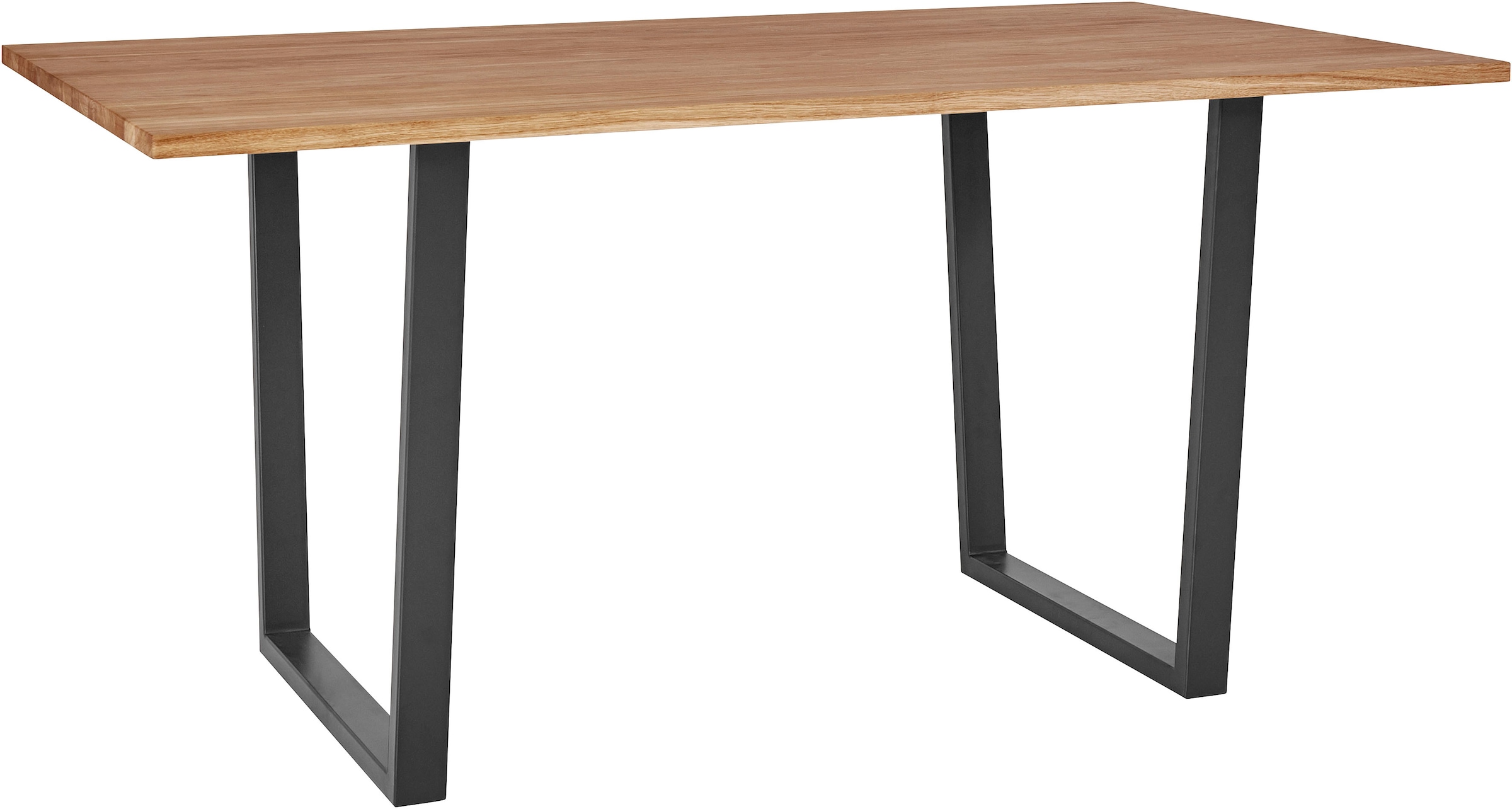 andas Esstisch, Tischplatte aus massiver Eiche, FSC®- Massivholz, Gestell  aus Metall kaufen | BAUR