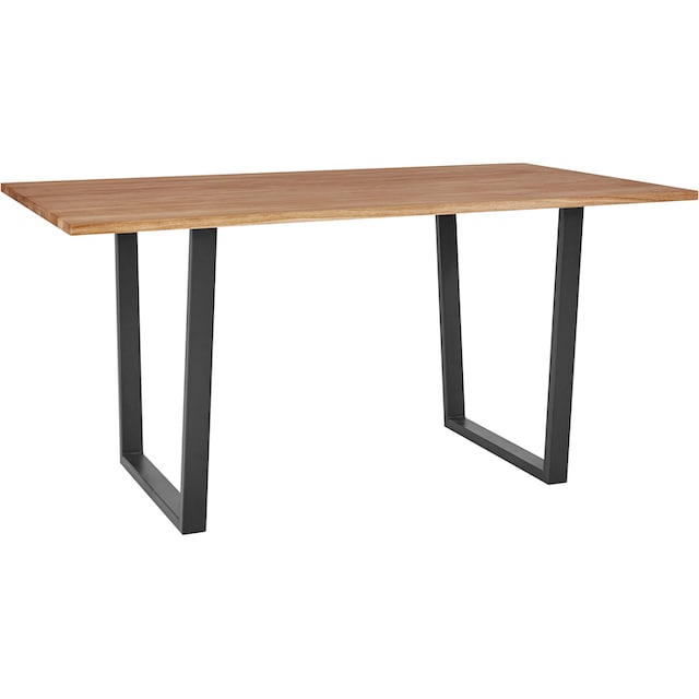 FSC®- Massivholz, aus BAUR andas | Tischplatte kaufen Metall Eiche, massiver Gestell Esstisch, aus