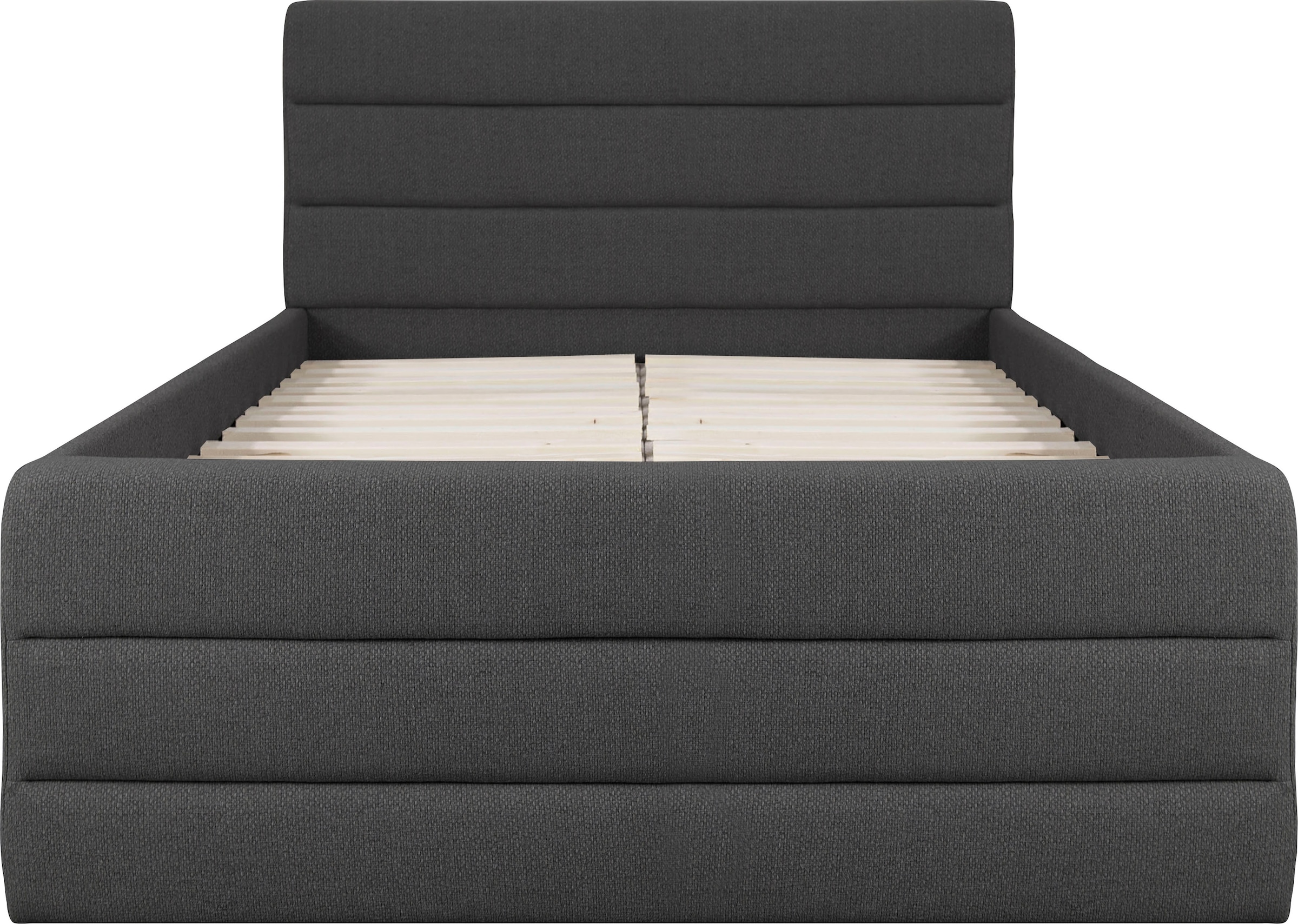OTTO products Polsterbett »Merrit«, Quernaht im Kopf- und Fußteil, in 5 Breiten, auch in 220 cm Länge