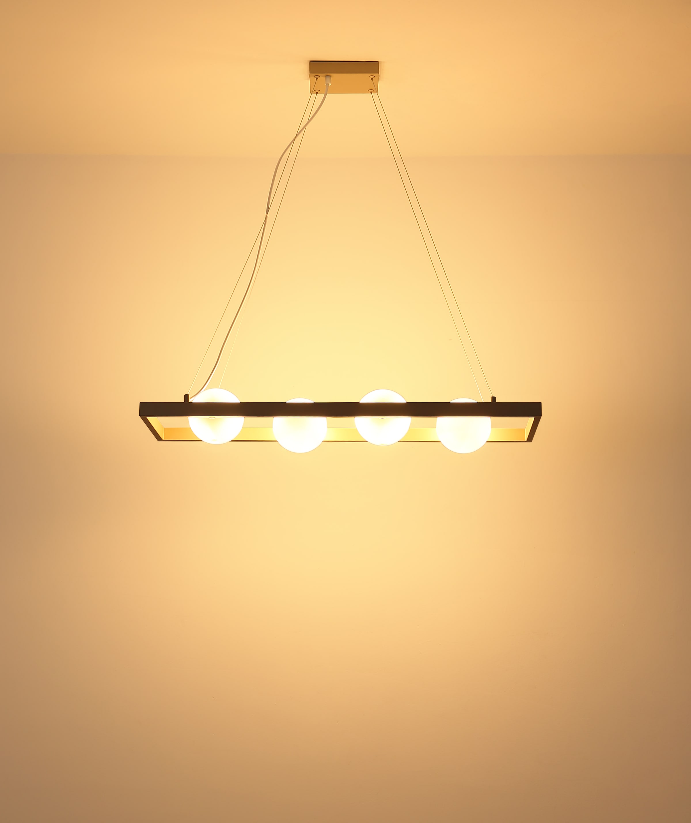 NOWA Hängeleuchte »NANDA« G9 1 Stk. Hängelampe,Sand,Esstisch,Esszimmer,Glaskugel opal,Wohnraum,modern