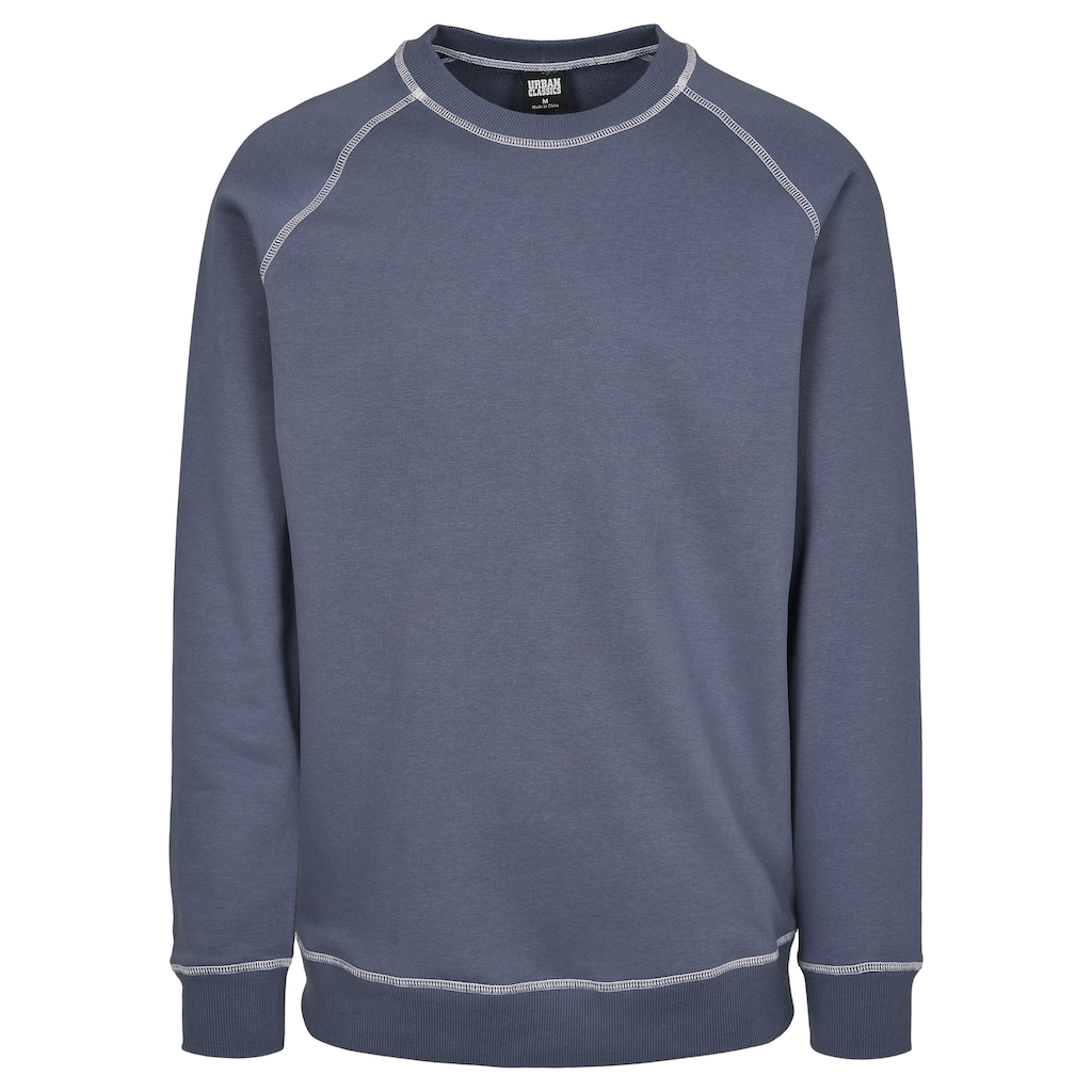 URBAN CLASSICS Sweater »Herren Contrast Stitching Crew« (1 tlg.)
