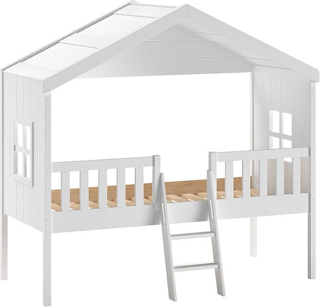 Vipack Hausbett "Kiefer massiv weiß lackiert, Made in Europe, stabil gebaut günstig online kaufen