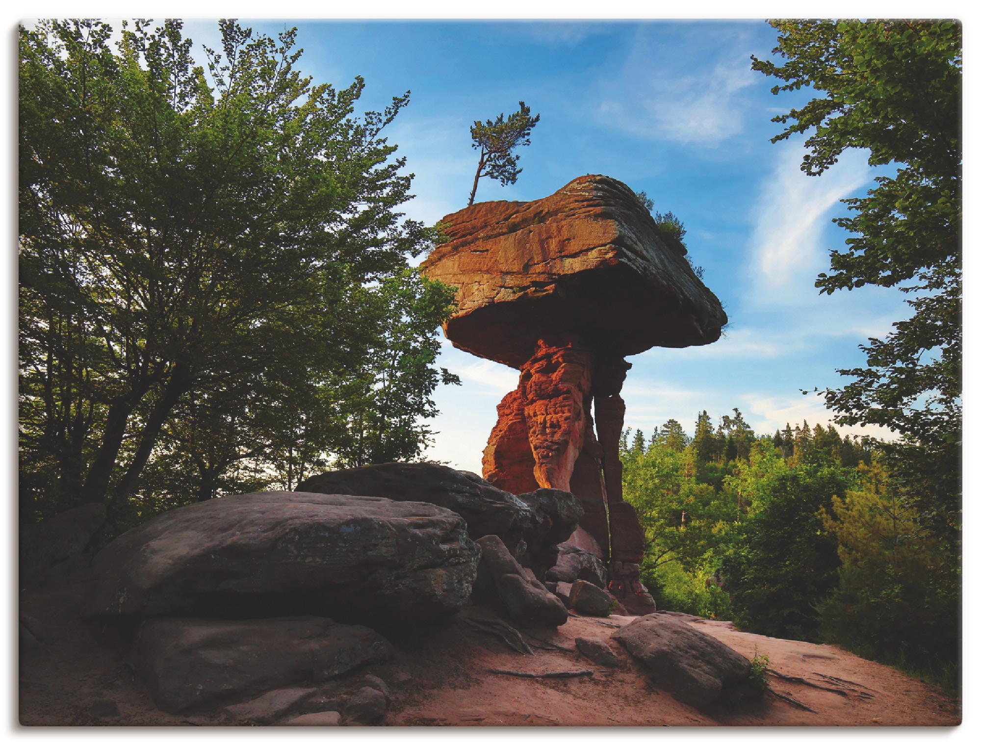 Artland Leinwandbild "Teufelstisch", Felsen, (1 St.), auf Keilrahmen gespannt