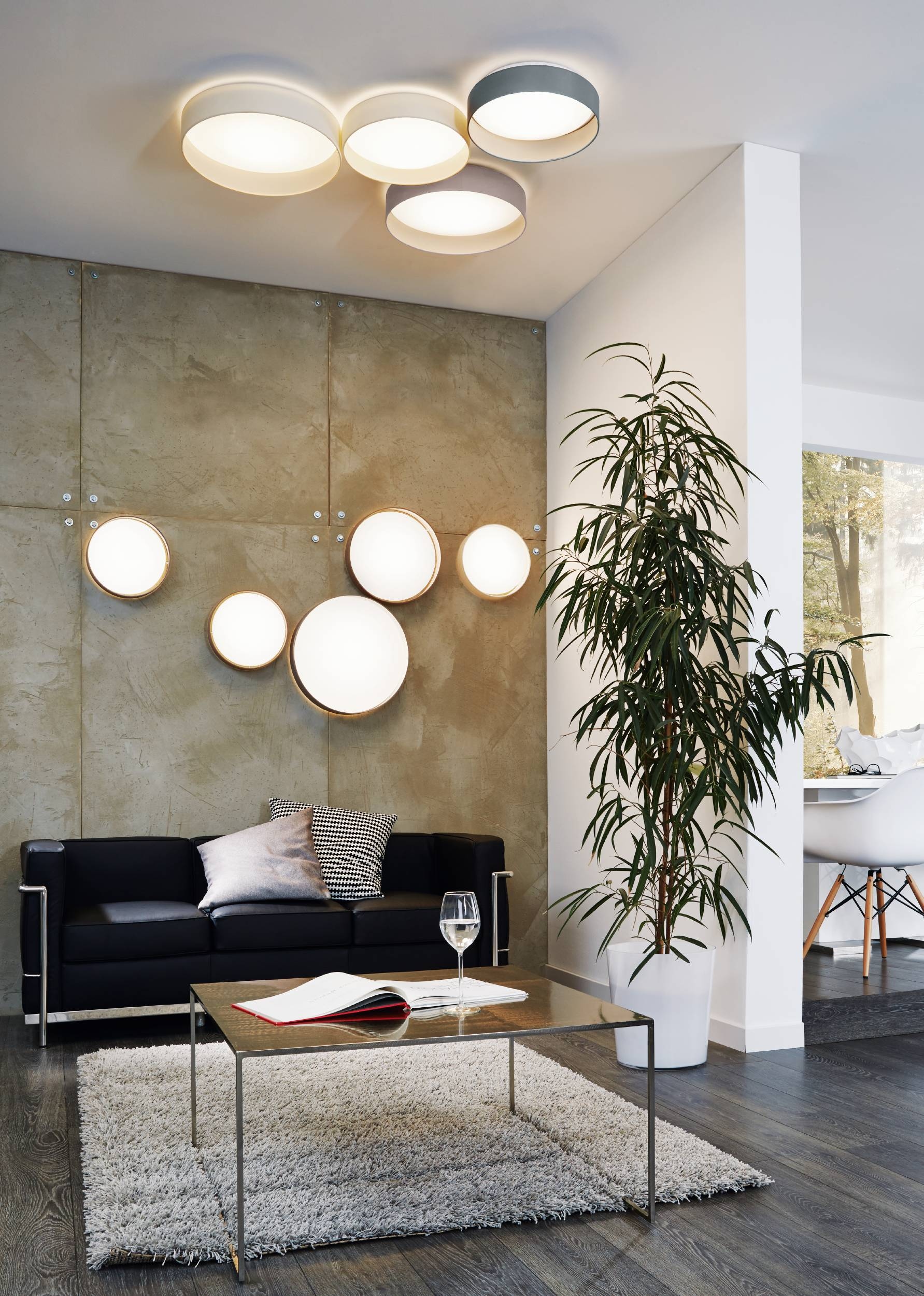 EGLO Deckenleuchte »Palomaro 1 Deckenlampe, Wohnzimmerlampe, weiß, Taupe, Flurlampe, Lampe« LED-Modul 1 Stk. Warmweiß