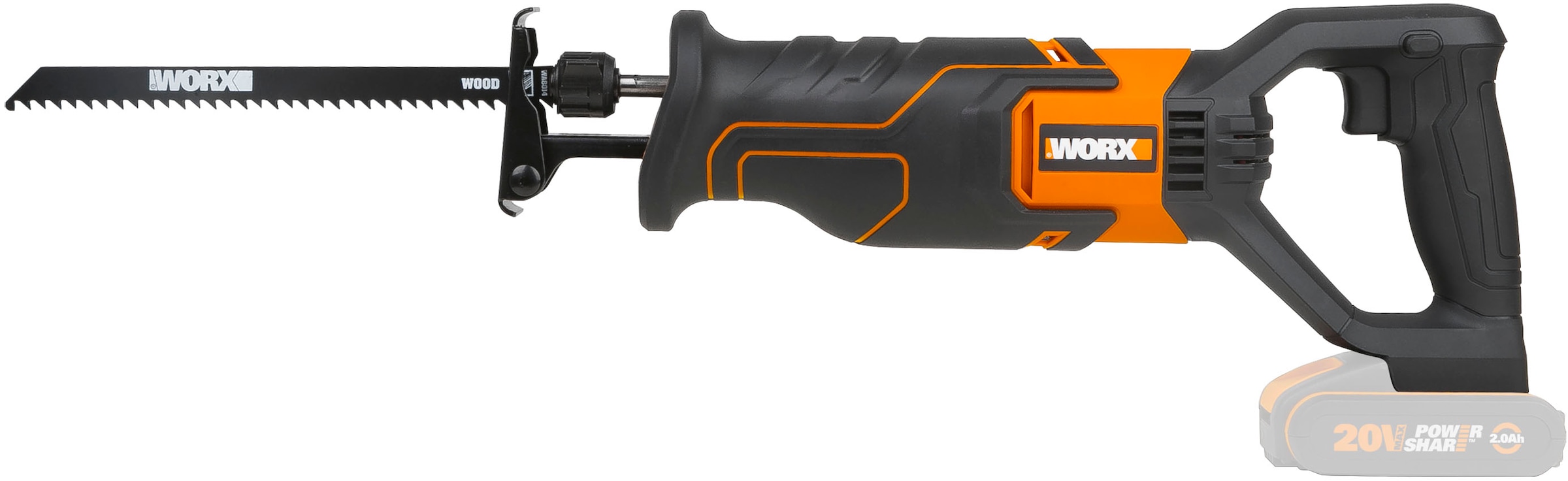 Worx Akku-Säbelsäge »WX500.9«, Hublänge 20 mm, variable Geschwindigkeit, ohne Akku & Ladegerät