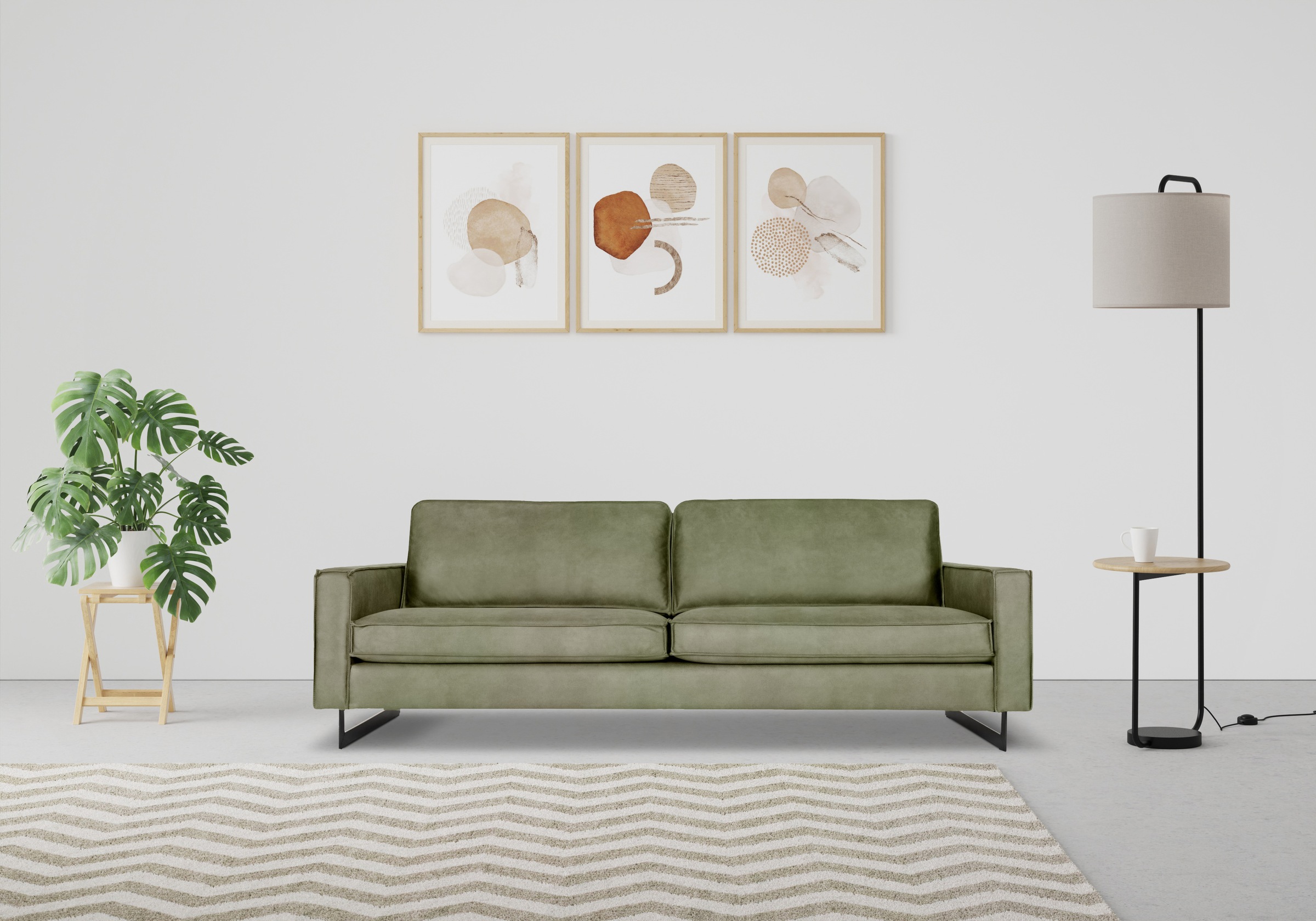 Home affaire 3-Sitzer "Maxi-Ausführung Pinto, 236 cm, Cord, Chenille, Leder günstig online kaufen