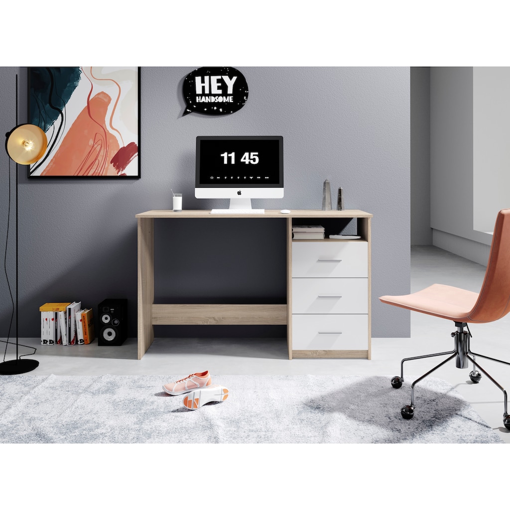 BEGA OFFICE Schreibtisch »Adria«, mit Schubkasten abschließbar, Schubkästen Rechts oder links montierbar
