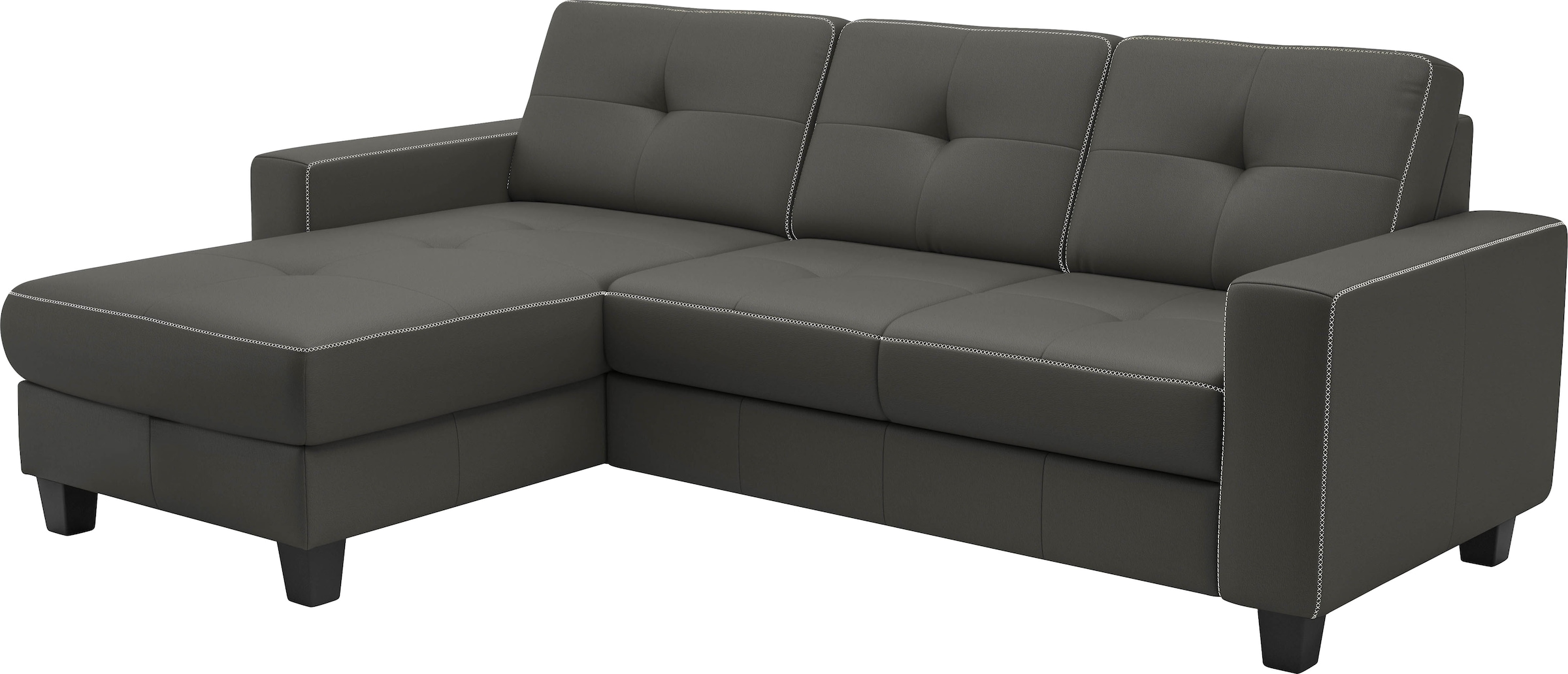 Places of Style Ecksofa »Varese«, wahlweise mit Bettfunktion und Bettkasten