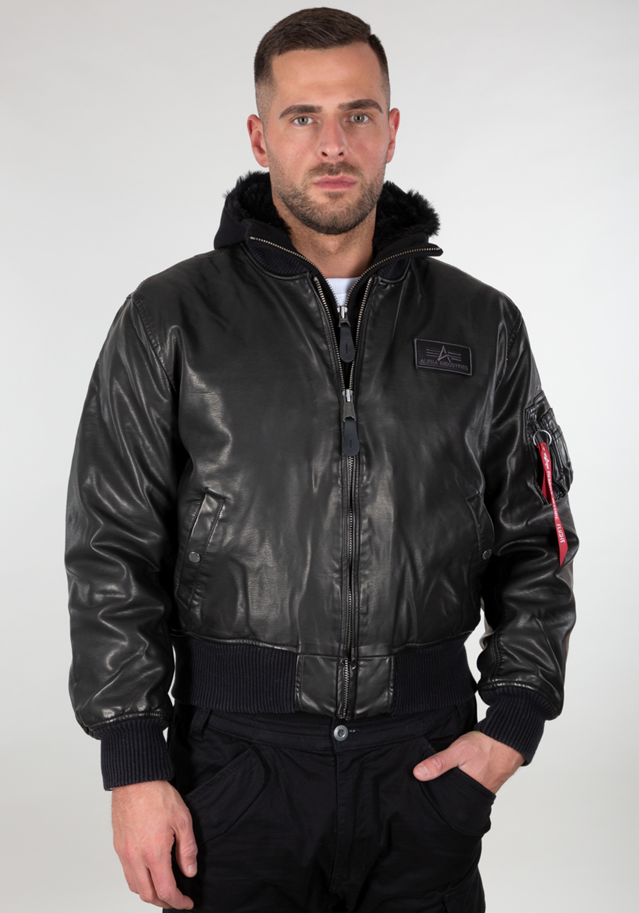 Thumbnail - Alpha Industries Lederjacke "MA-1 D-Tec Faux Leather"