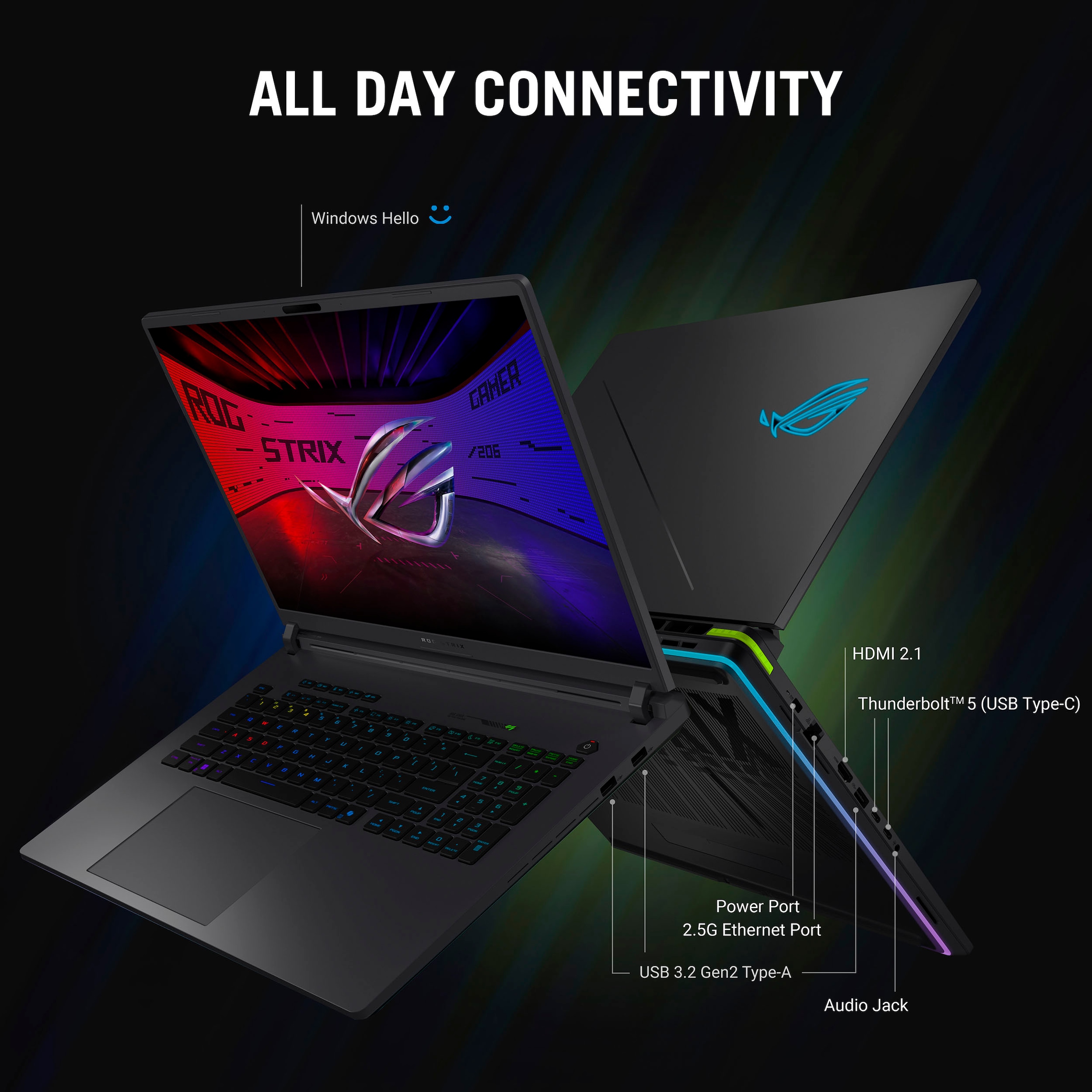 Asus Gaming-Notebook »ROG Strix G16 G615LW-TS338W« 40,6 cm / 16 ″ Intel Core Ultra 9 GeForce® RTX 5080 1.000 GB SSD